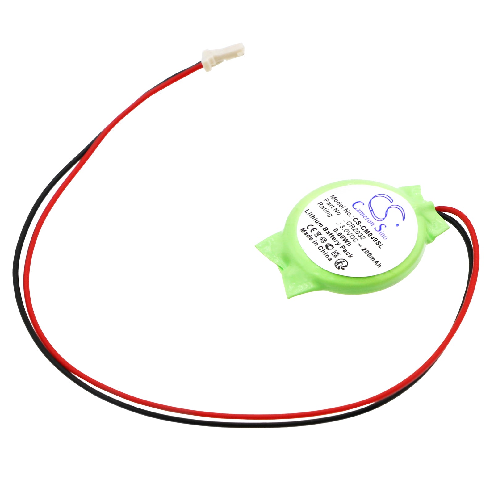 Lithium, Battery Pack Battery fits Custom Battery Pack, 3.0V, 200mAh Battery Pack Cameron Sino Technology Limited
