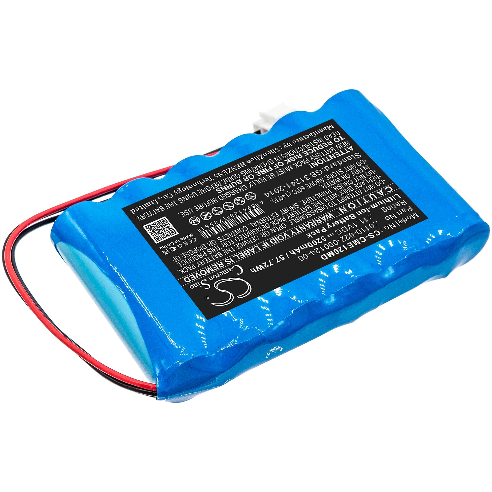 Li-ion, Medical Battery fits Comen Cm-1200a Ecg, 11.1V, 5200mAh Medical Cameron Sino Technology Limited