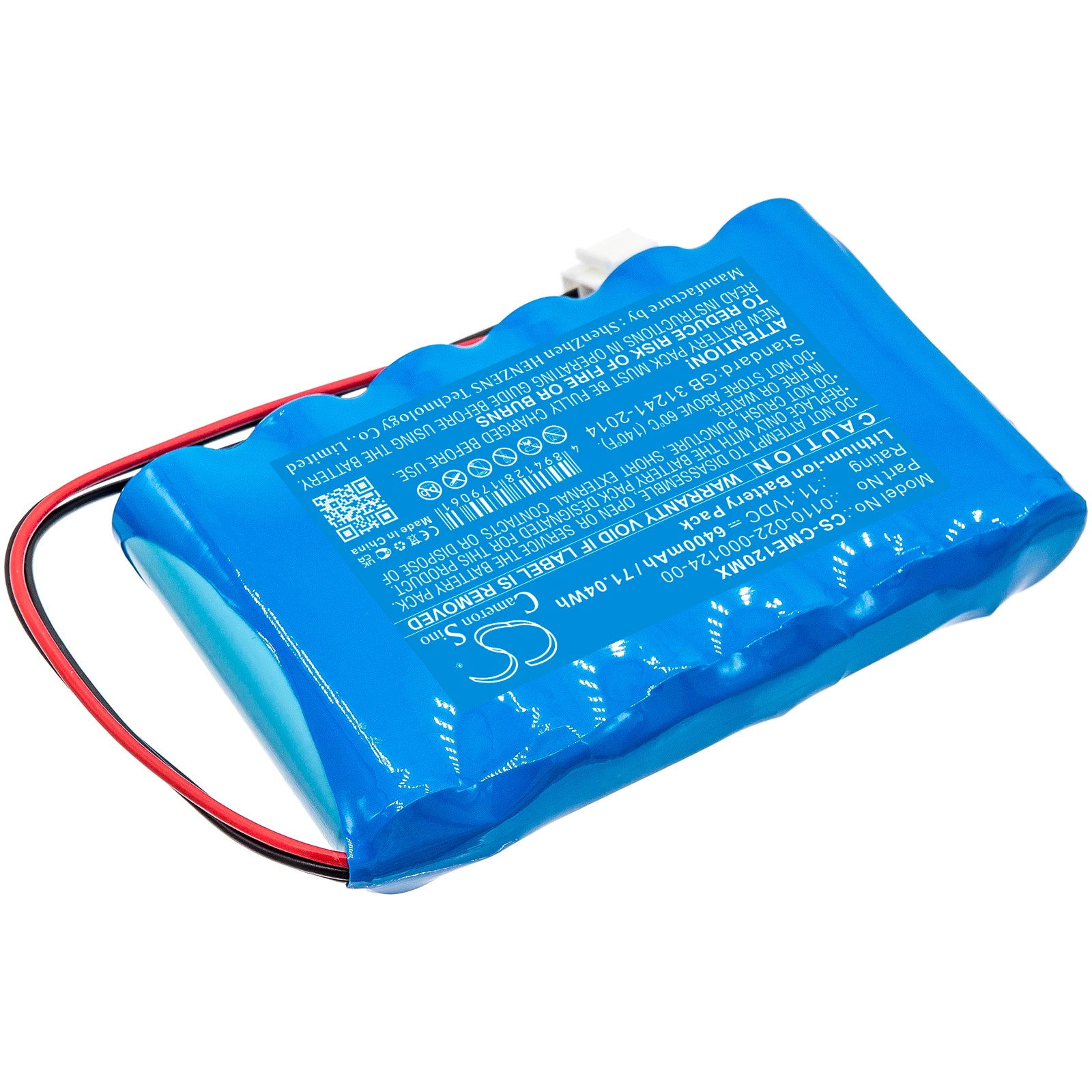 Li-ion, Medical Battery fits Comen Cm-1200a Ecg, 11.1V, 6400mAh Medical Cameron Sino Technology Limited