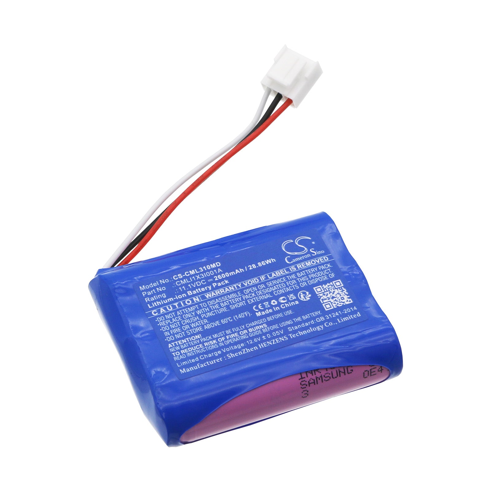 Li-ion, Medical Battery fits Comen Synhas, 11.1V, 2600mAh Medical Cameron Sino Technology Limited