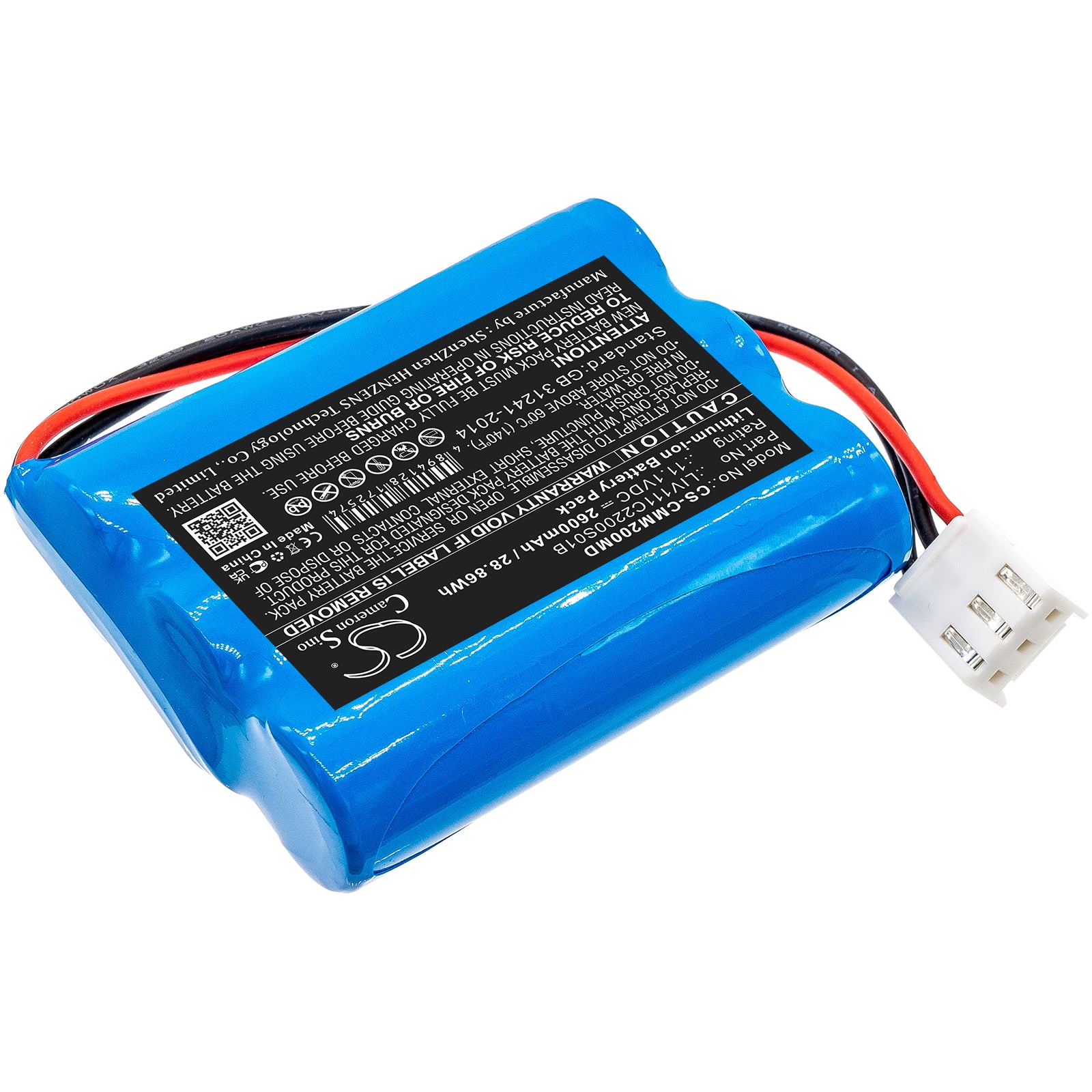 Li-ion, Medical Battery fits Comen M2000a, 11.1V, 2600mAh Medical Cameron Sino Technology Limited