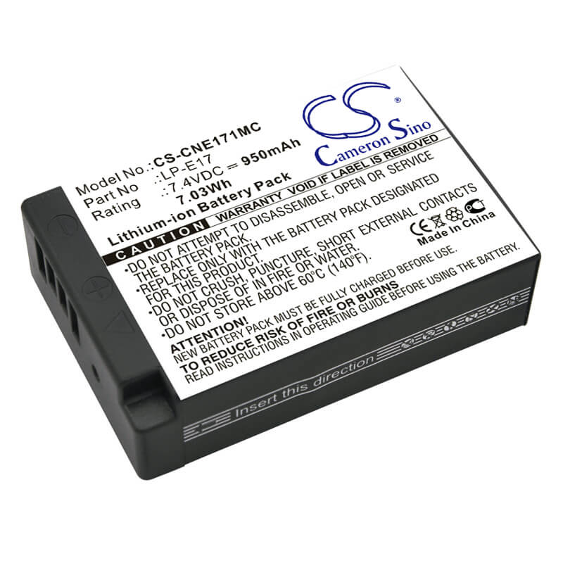 Li-ion Battery fits Canon, Eos 200d, Eos 750d 7.4V, 950mAh Home Electronics Cameron Sino Technology Limited
