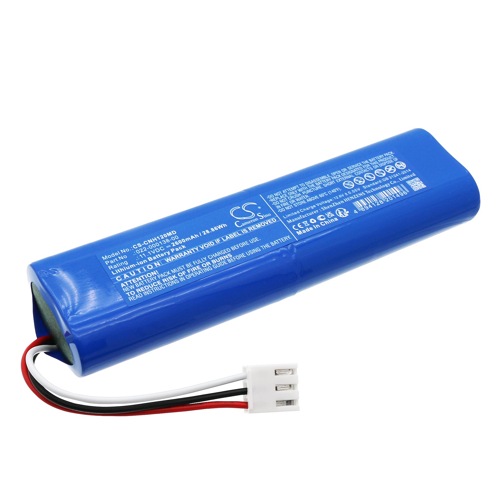 Li-ion, Medical Battery fits Comen H12, 11.1V, 2600mAh Medical Cameron Sino Technology Limited