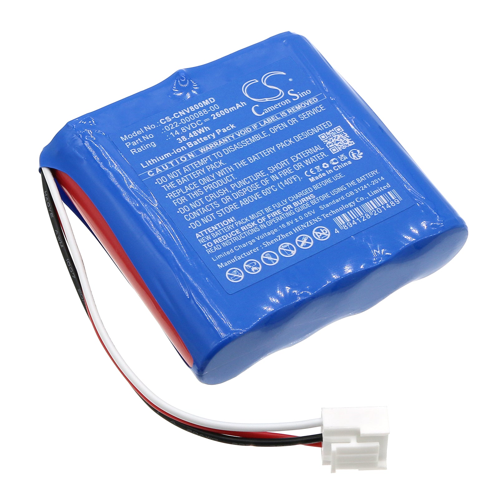 Li-ion, Medical Battery fits Comen Nv8, 14.8V, 2600mAh Medical Cameron Sino Technology Limited