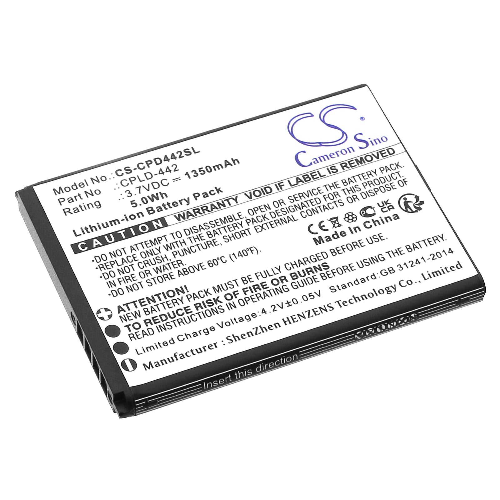 Li-ion, Mobile, SmartPhone Battery fits Coolpad Belleza, Cp3321, 3.7V, 1350mAh Mobile, SmartPhone Cameron Sino Technology Limited