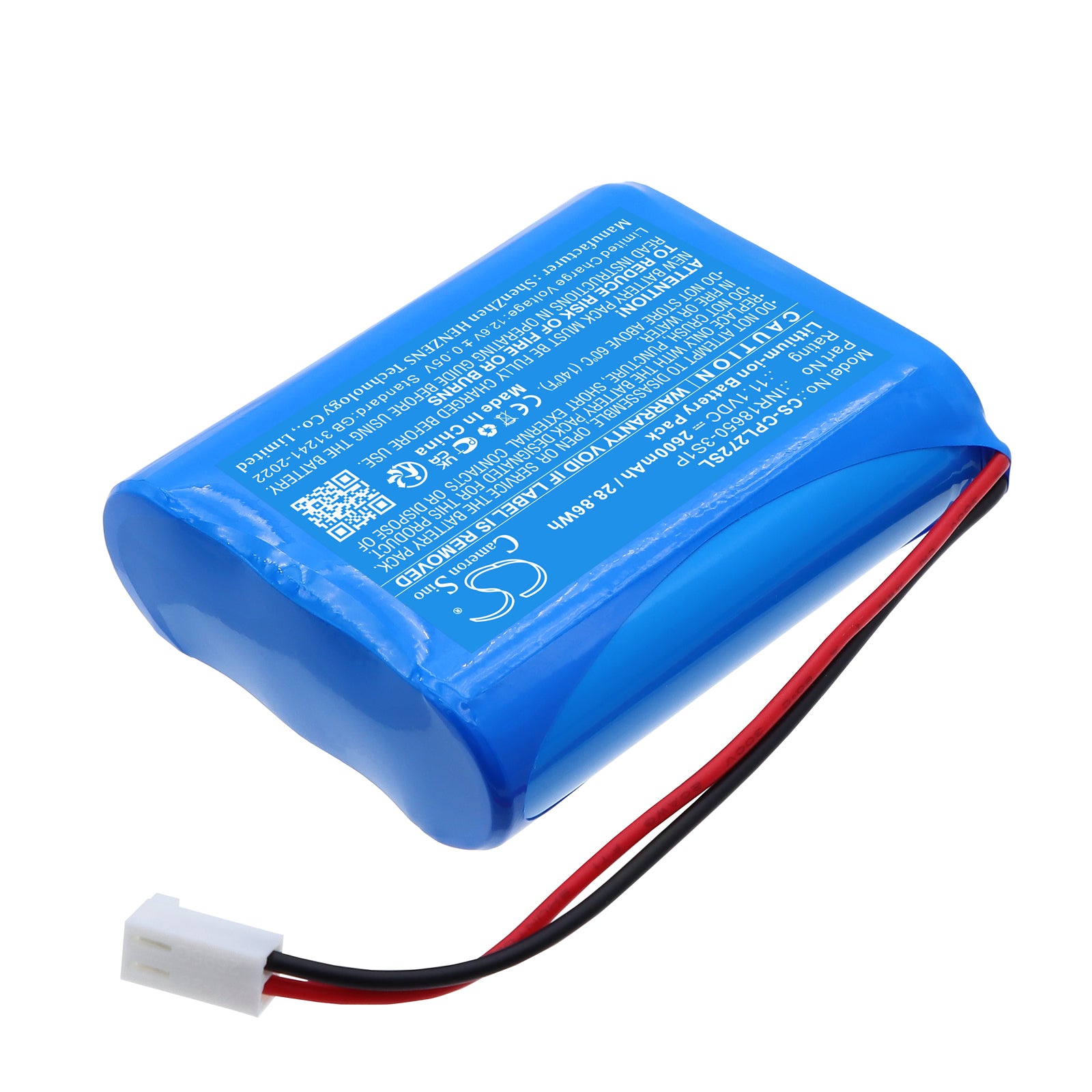 11.1V, Li-ion, 2600mAh, Battery fits Capillus Capillus 272, 28.86Wh Personal Care Cameron Sino Technology Limited