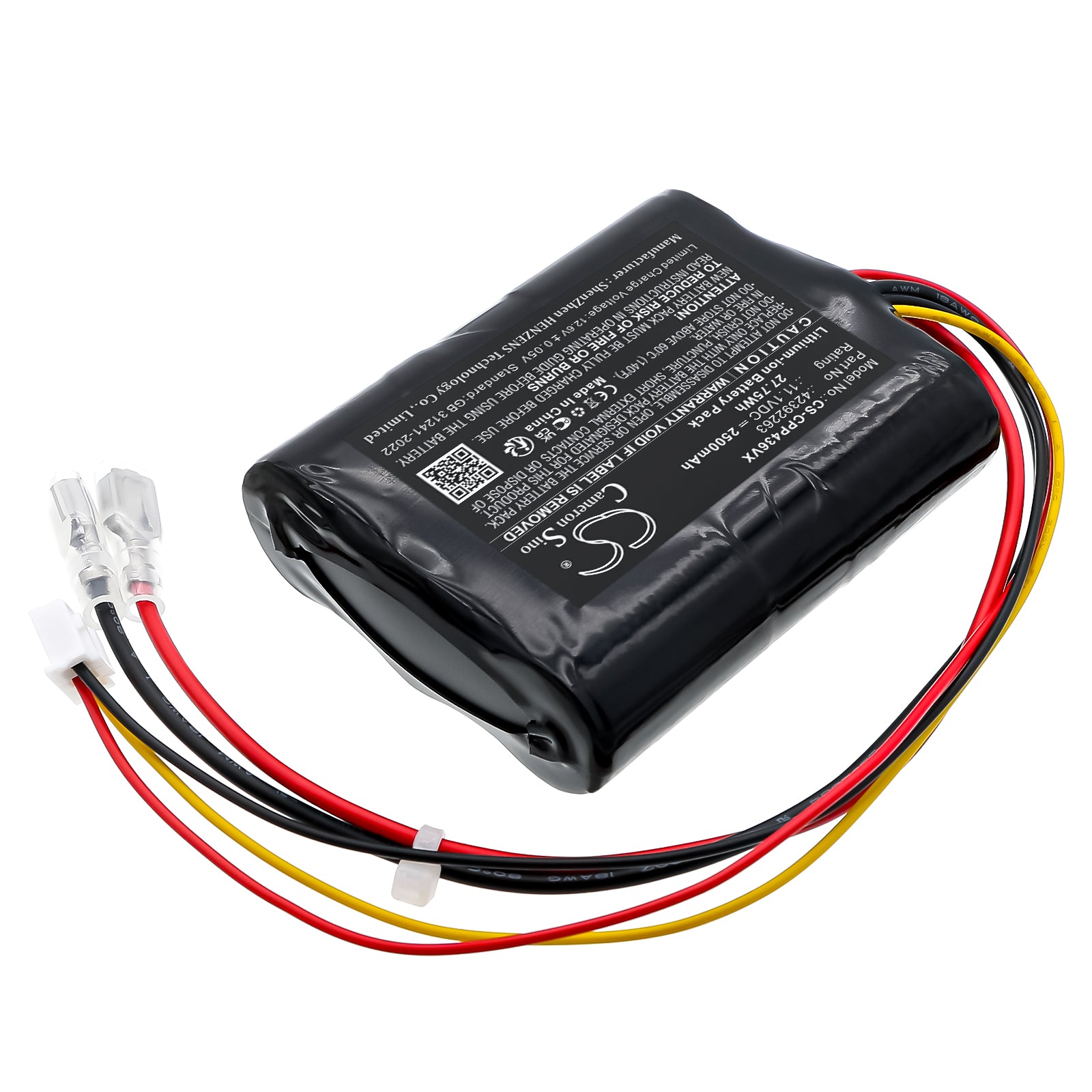 11.1V, Li-ion, 2500mAh, Battery fits Concept VP4360, 27.75Wh Vacuum Cameron Sino Technology Limited