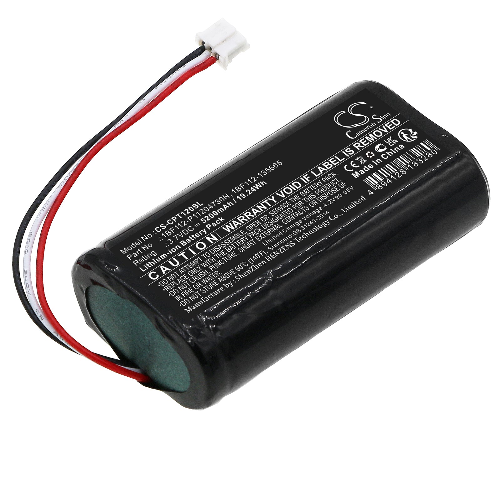 Li-ion, GPS, Navigator Battery fits Calamp Ttu-1200, Ttu-2800, 3.7V, 5200mAh GPS, Navigator Cameron Sino Technology Limited
