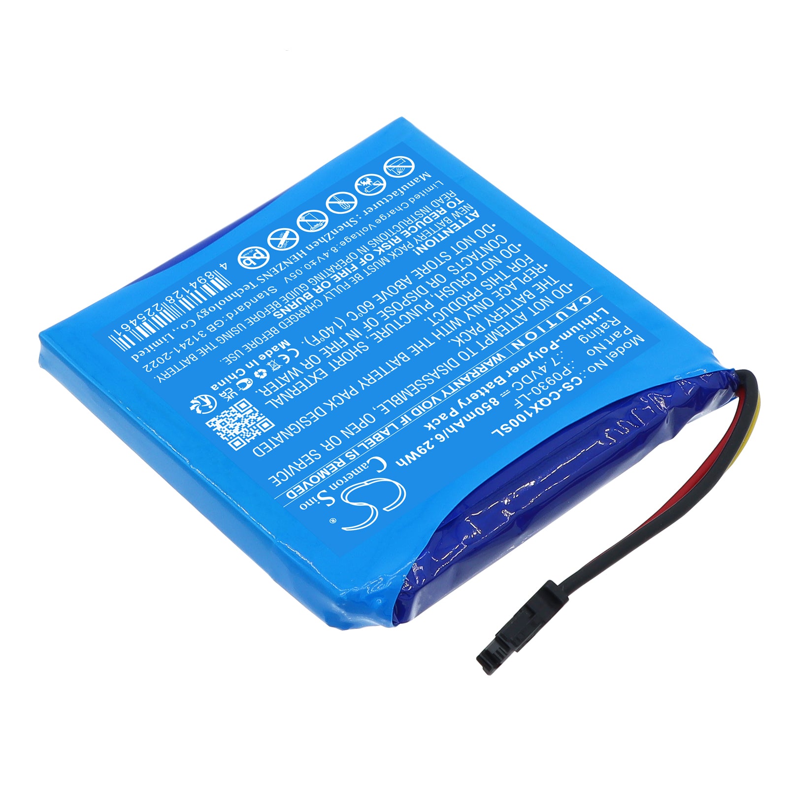 7.4V, Li-Polymer, 850mAh, Battery fits Canon Selphy QX10, 6.29Wh Photo Printer Cameron Sino Technology Limited