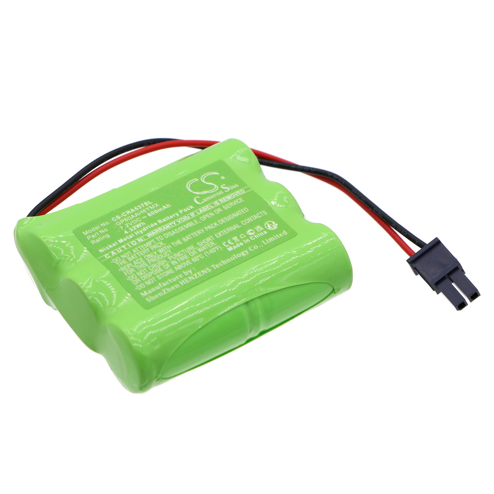 Ni-MH, Siren Alarm Battery fits Cobra 5370, 5370 Alarm Sounder, 7.2V, 600mAh Siren Alarm Cameron Sino Technology Limited