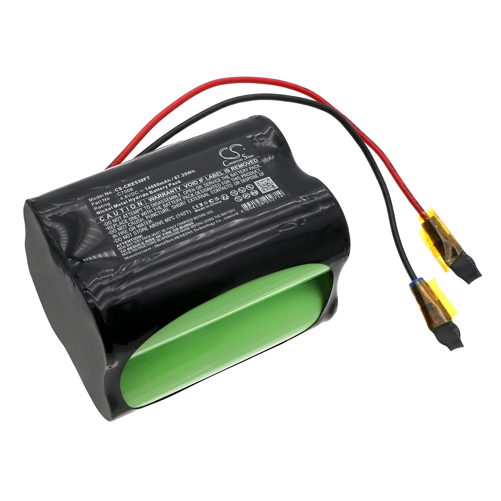 Ni-MH, Flashlight Battery fits Ceag Hse5, S53ln, 4.8V, 14000mAh Flashlight Cameron Sino Technology Limited