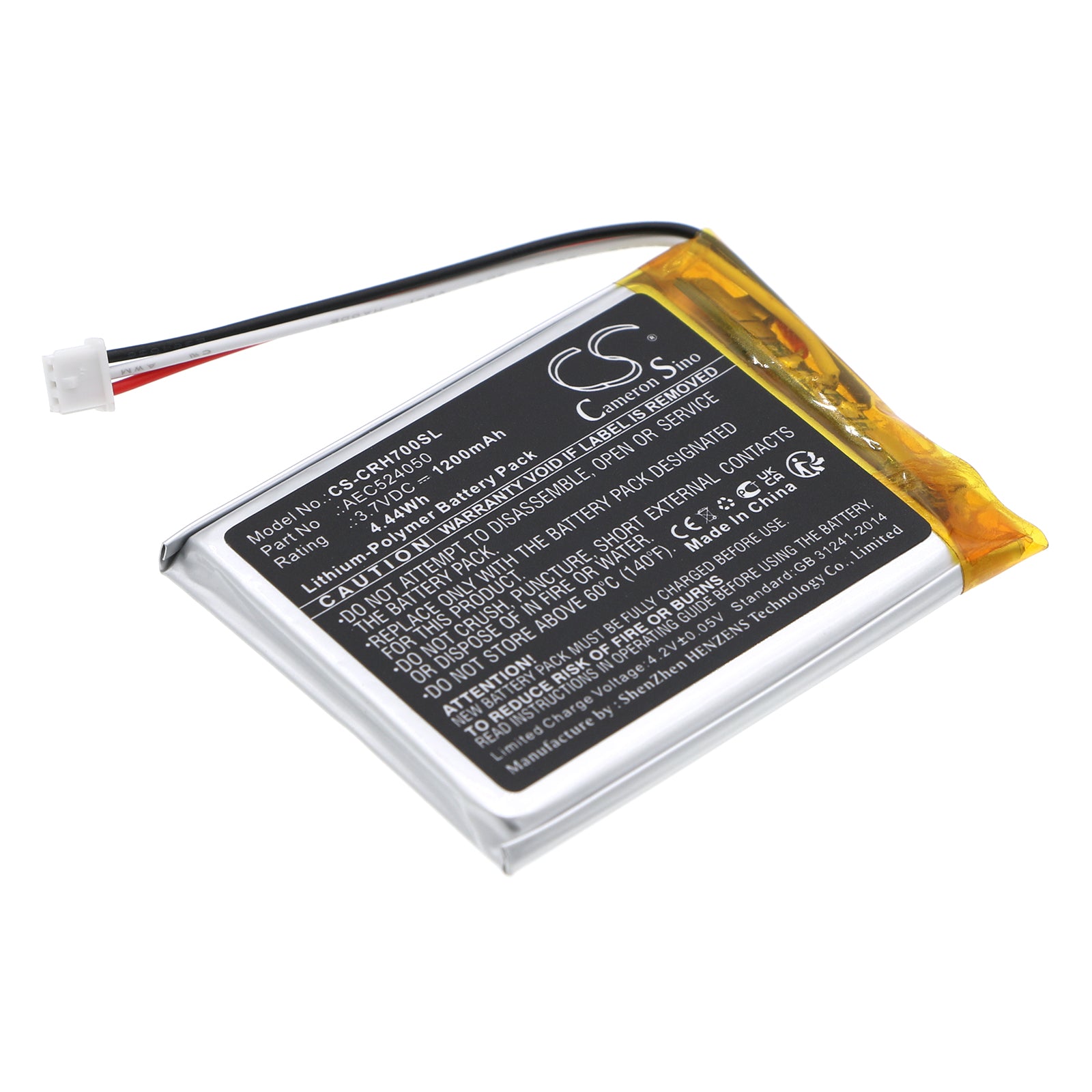 Li-Polymer, Wireless Headset Battery fits Corsair Hs70 Se Void Pro Rgb, Hs70se, 3.7V, 1200mAh Wireless Headset Cameron Sino Technology Limited