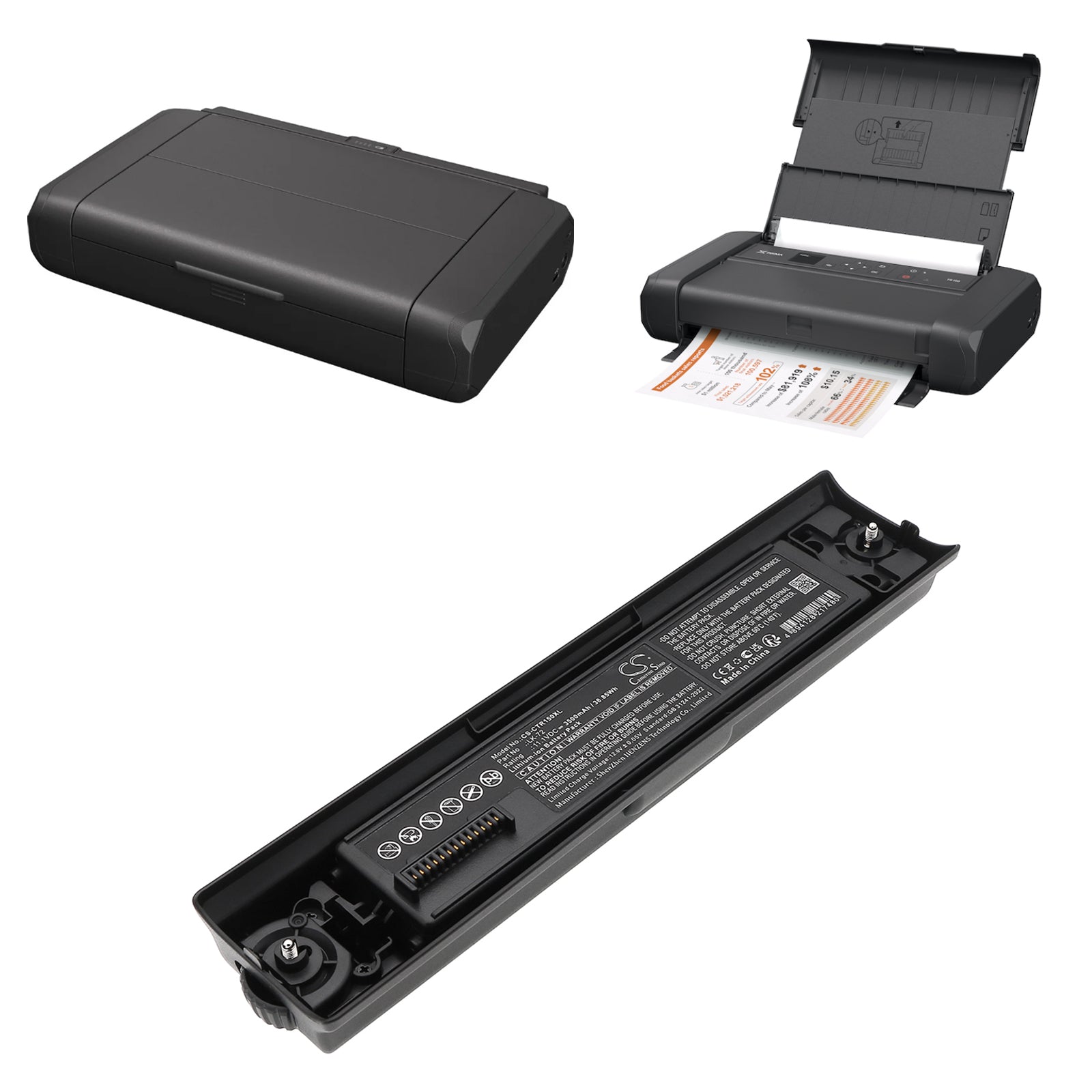 Canon Pixma TR150 Battery 11.1V 3500mAh Li Ion 38.85Wh Compatible with Canon 4228C002 4228C003 LK72 Printer Cameron Sino Technology Limited