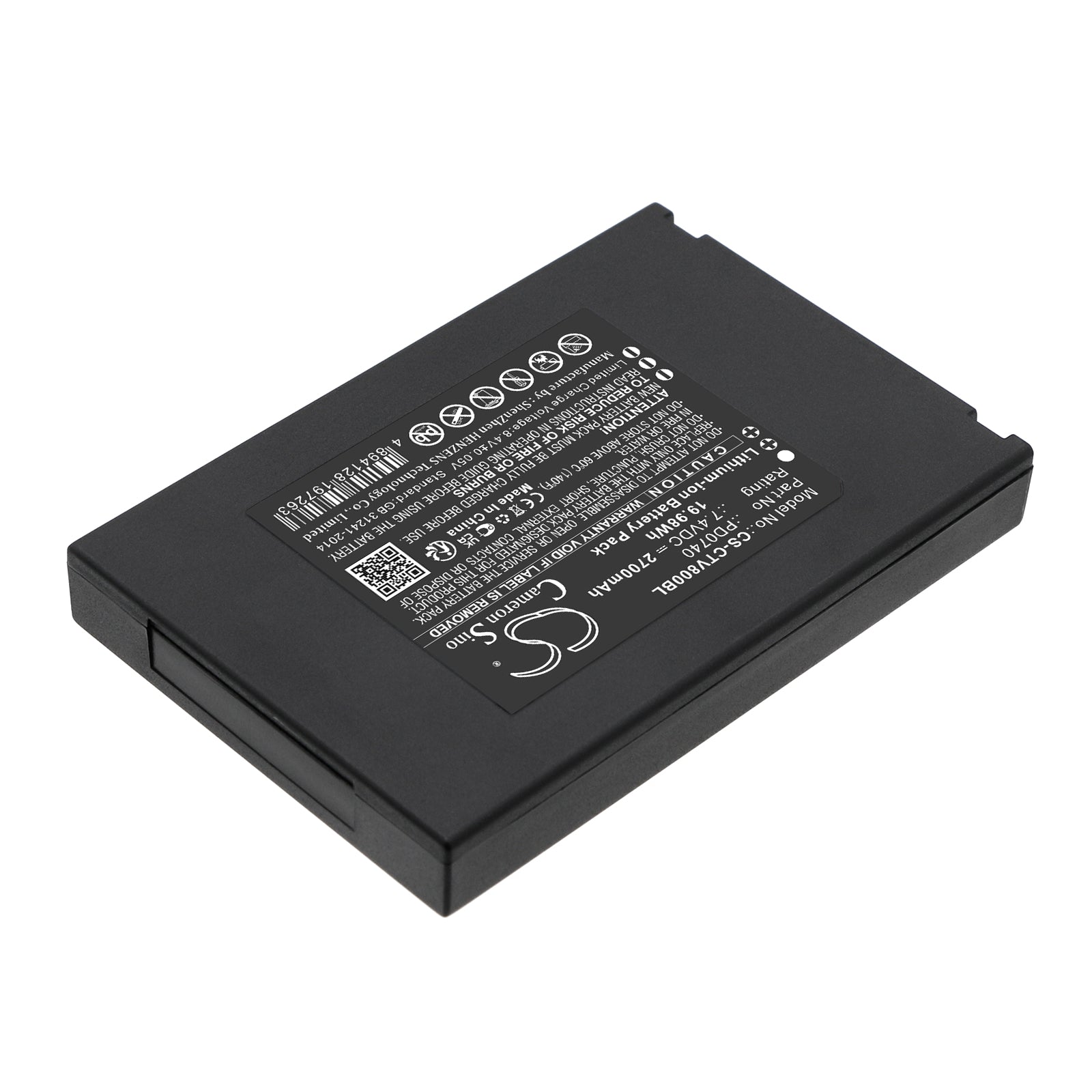 Li-ion, Payment Terminal Battery fits Centerm K9, V8, 7.4V, 2700mAh Payment Terminal Cameron Sino Technology Limited