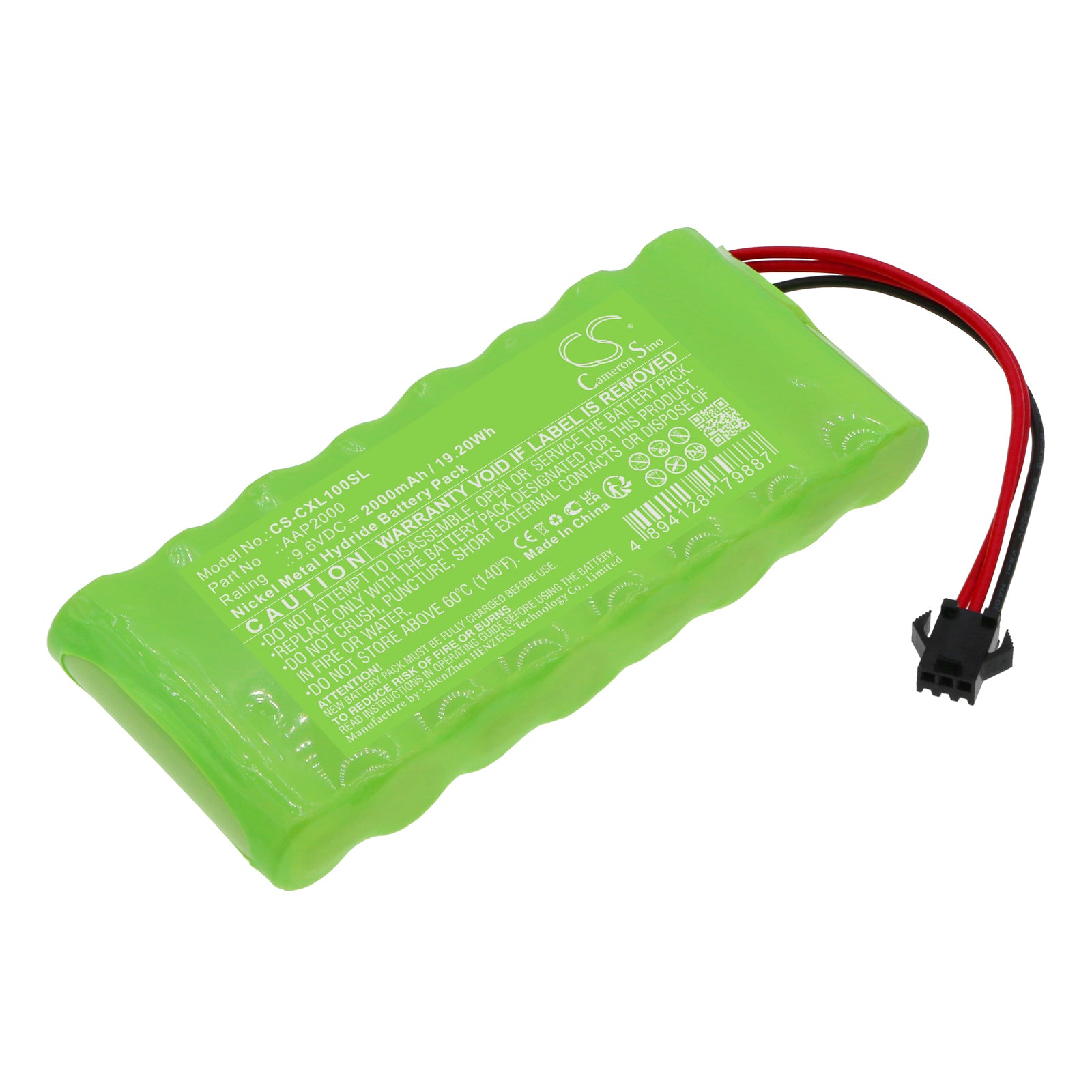 Ni-MH, Time Clock Battery fits Compumatic Xl1000, Xl1000e, 9.6V, 2000mAh Time Clock Cameron Sino Technology Limited