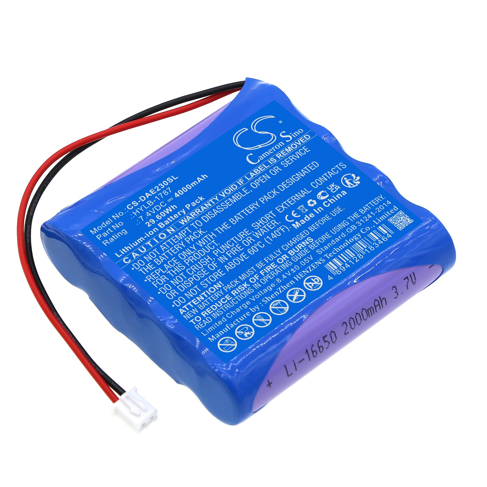 Li-ion, Equipment, Survey, Test Battery fits Deli Ae2300, Ae2300h, 7.4V, 4000mAh Equipment, Survey, Test Cameron Sino Technology Limited