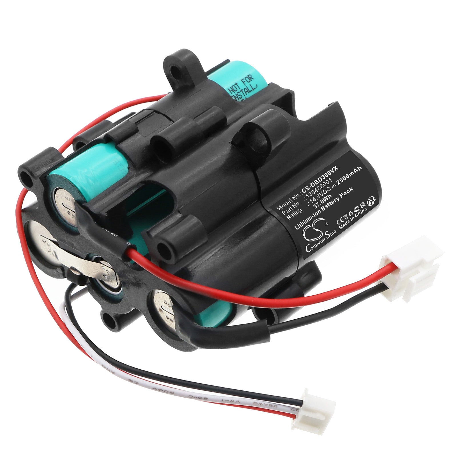 14.8V, Li-ion, 2500mAh, Battery fits Dirt Devil BD30025, BD30025B, 37Wh Vacuum Cameron Sino Technology Limited