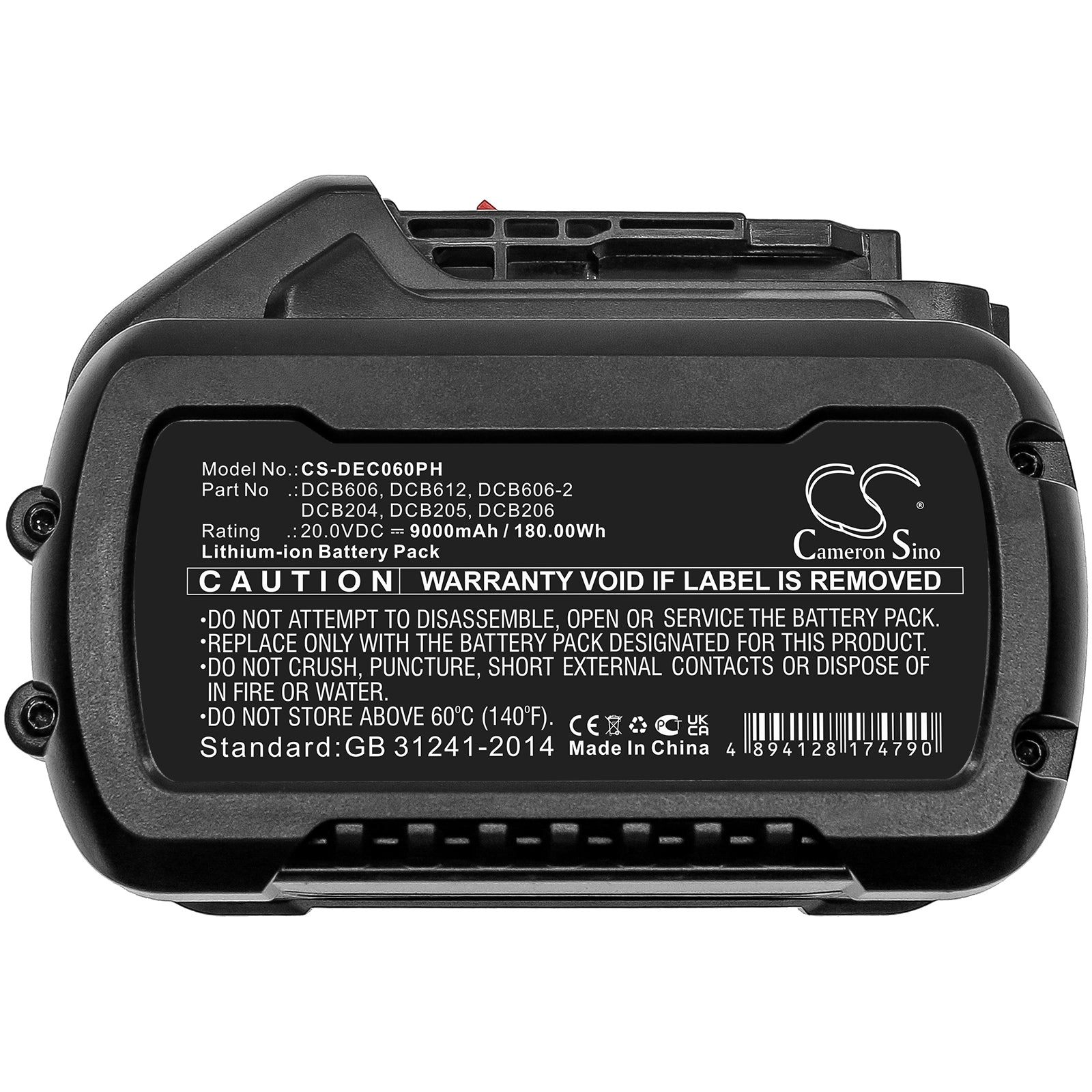 Li-ion, Power Tools Battery fits Dewalt 120v Max, 12v Max Li-ion, 20.0V, 9000mAh Power Tools Cameron Sino Technology Limited