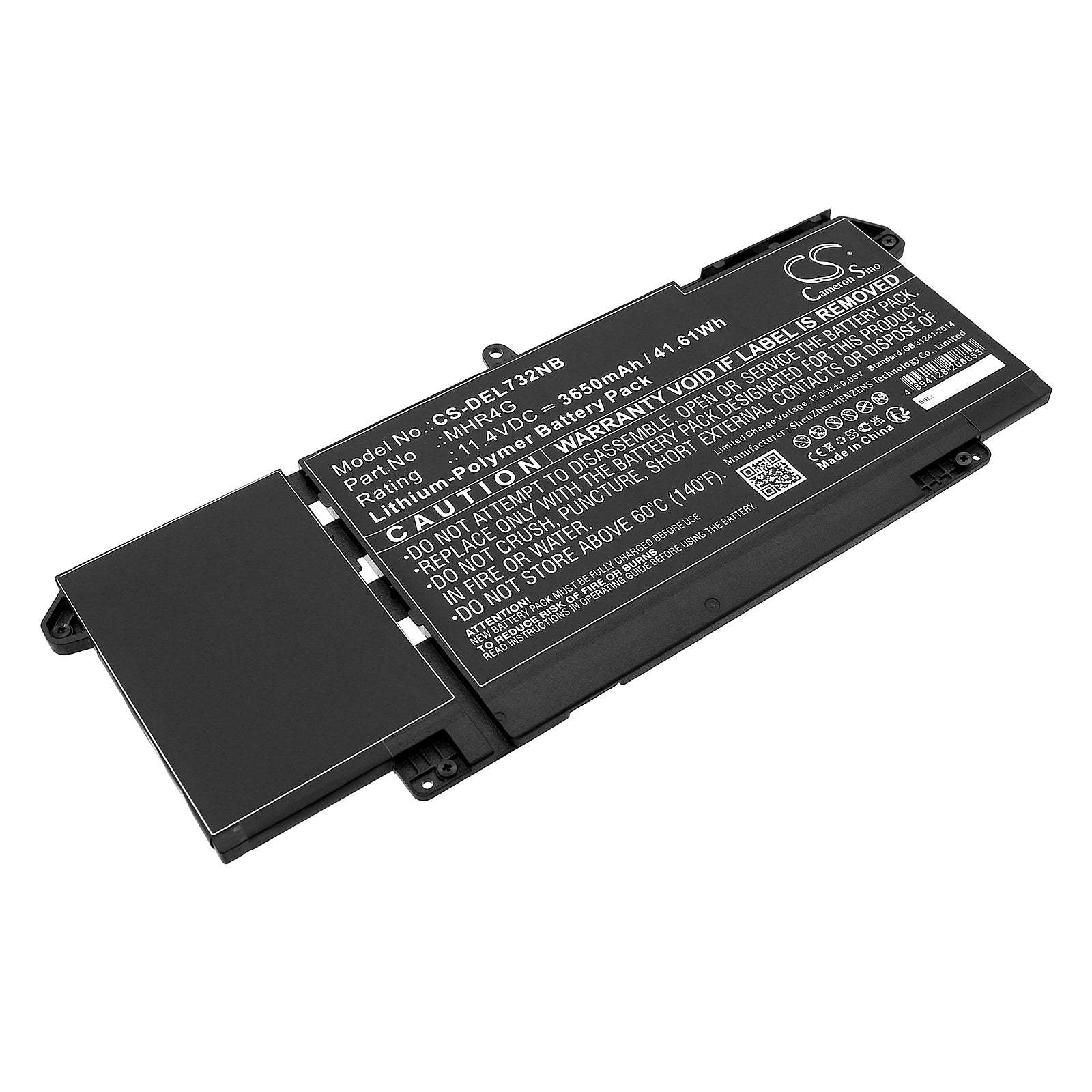 Li-Polymer, Notebook, Laptop Battery fits Dell Latitude 13 5320, Latitude 14 7320, 11.4V, 3650mAh Notebook, Laptop Cameron Sino Technology Limited