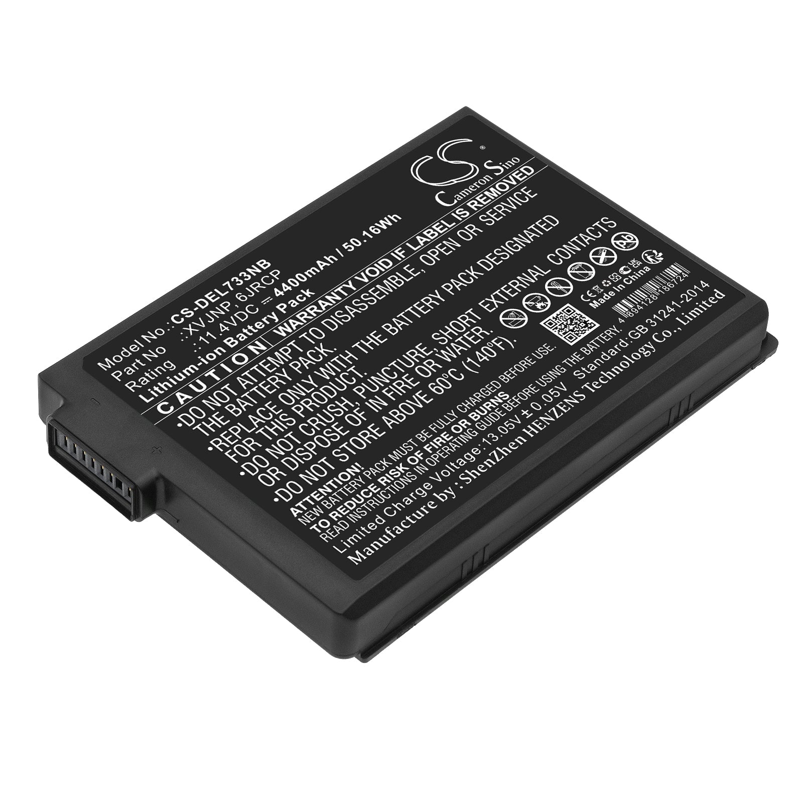 Li-ion, Notebook, Laptop Battery fits Dell Latitude 5430 Rugged, Latitude 7330 Rugged, 11.4V, 4400mAh Notebook, Laptop Cameron Sino Technology Limited