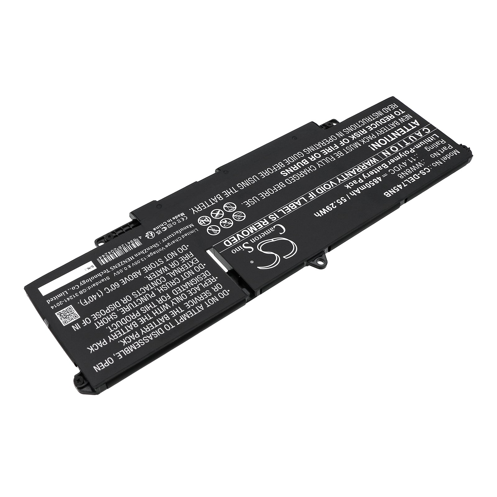 Li-ion, Notebook, Laptop Battery fits Dell Latitude 7340, Latitude 7340 2-in-1, 11.4V, 4850mAh Notebook, Laptop Cameron Sino Technology Limited