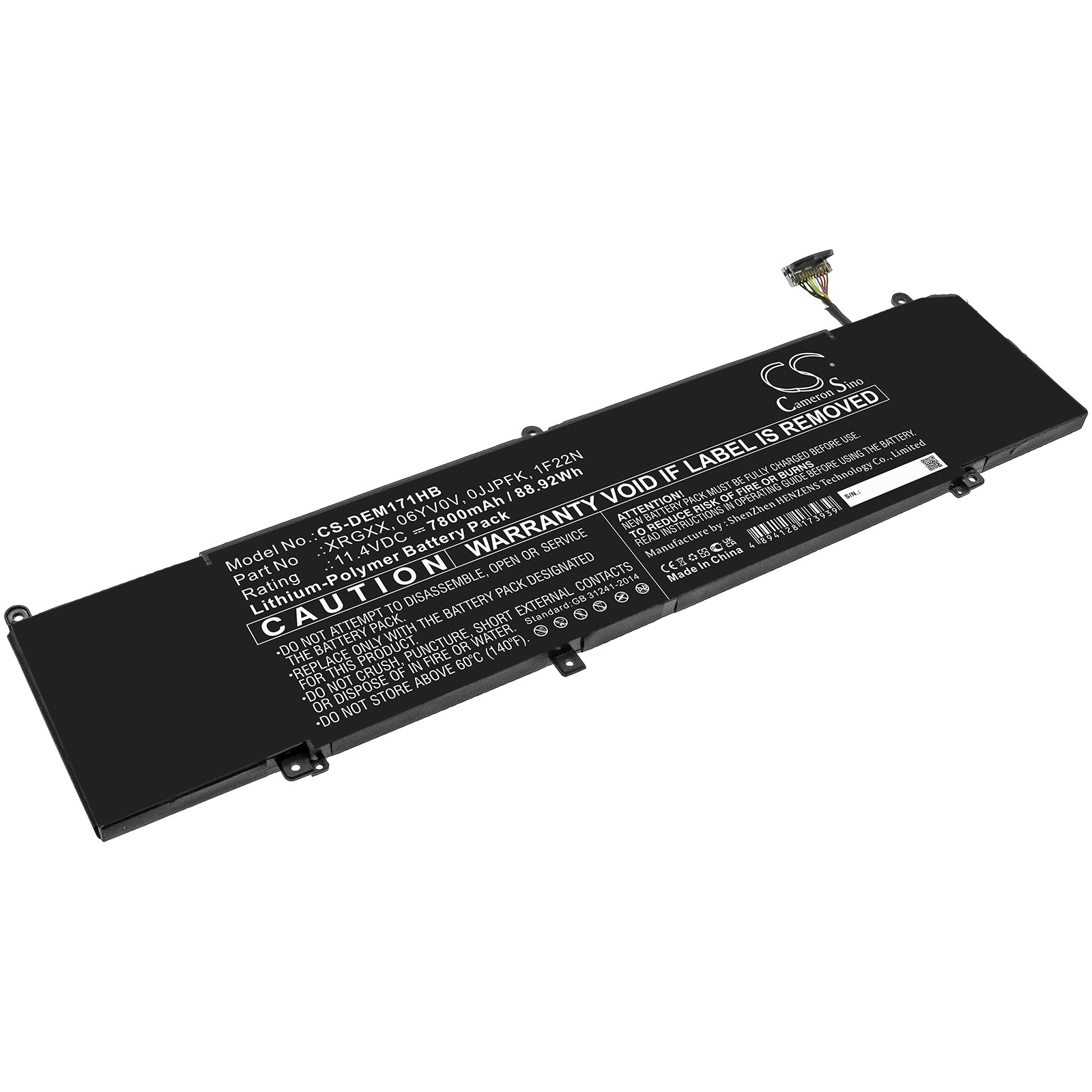 Li-Polymer, Notebook, Laptop Battery fits Dell Alienware 2018 Orion M15, Alienware Alw15m-d1735r, 11.4V, 7800mAh Notebook, Laptop Cameron Sino Technology Limited