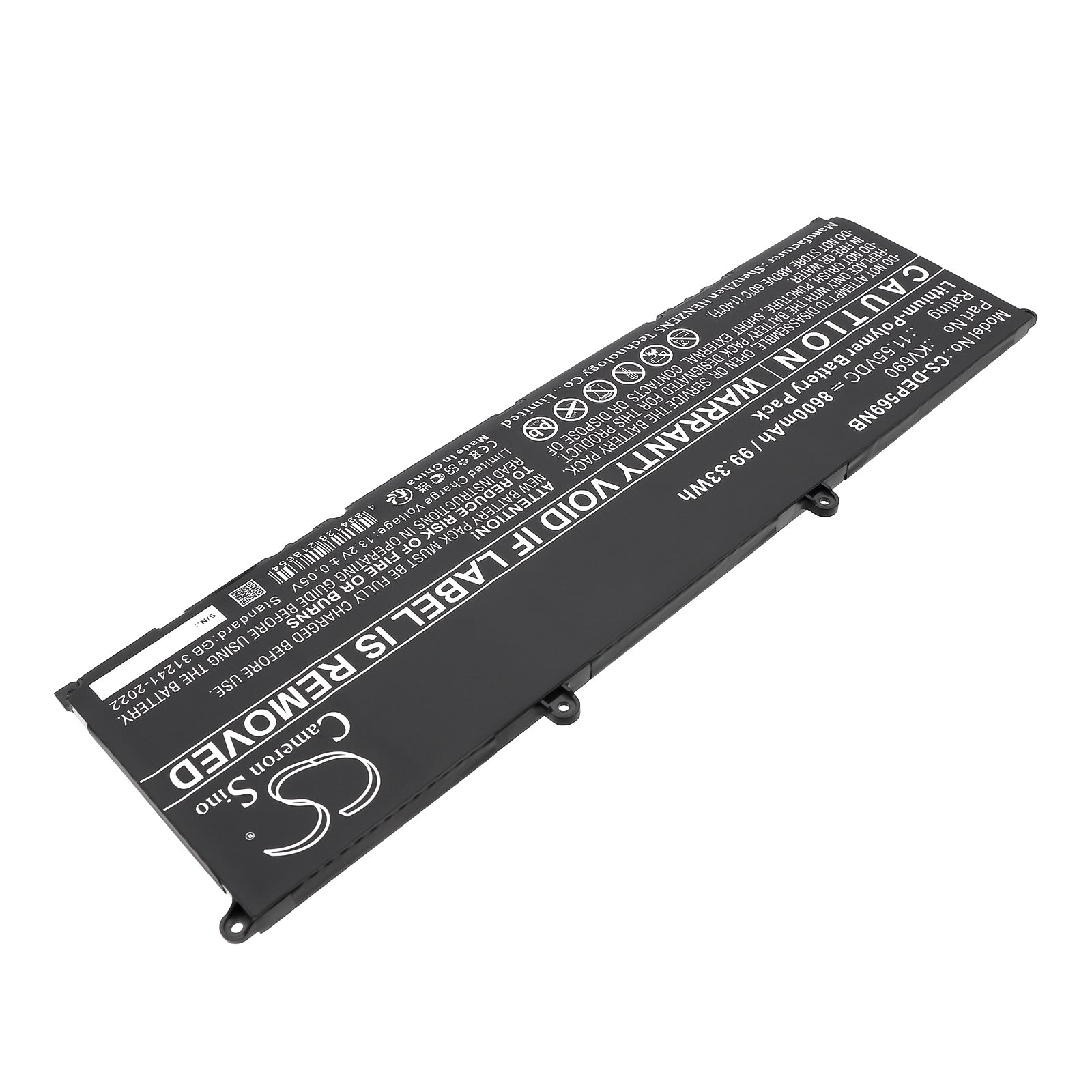 11.55V, Li-Polymer, 8600mAh, Battery fits Dell Precision 5680, Precision 5690, 99.33Wh Notebook, Laptop Cameron Sino Technology Limited