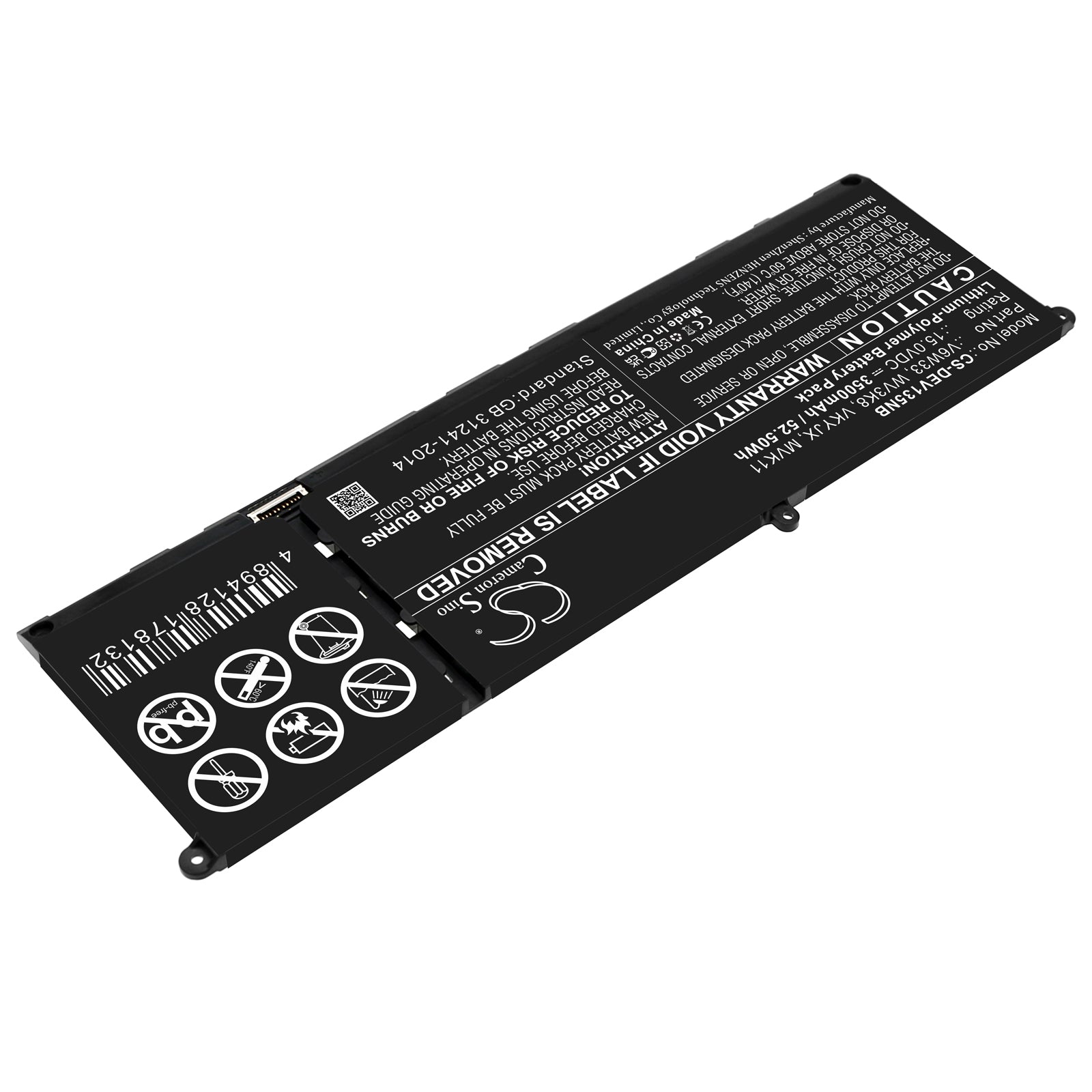 Li-Polymer, Notebook, Laptop Battery fits Dell Inspiron 13 5310, Inspiron 14 5410, 15.0V, 3500mAh Notebook, Laptop Cameron Sino Technology Limited