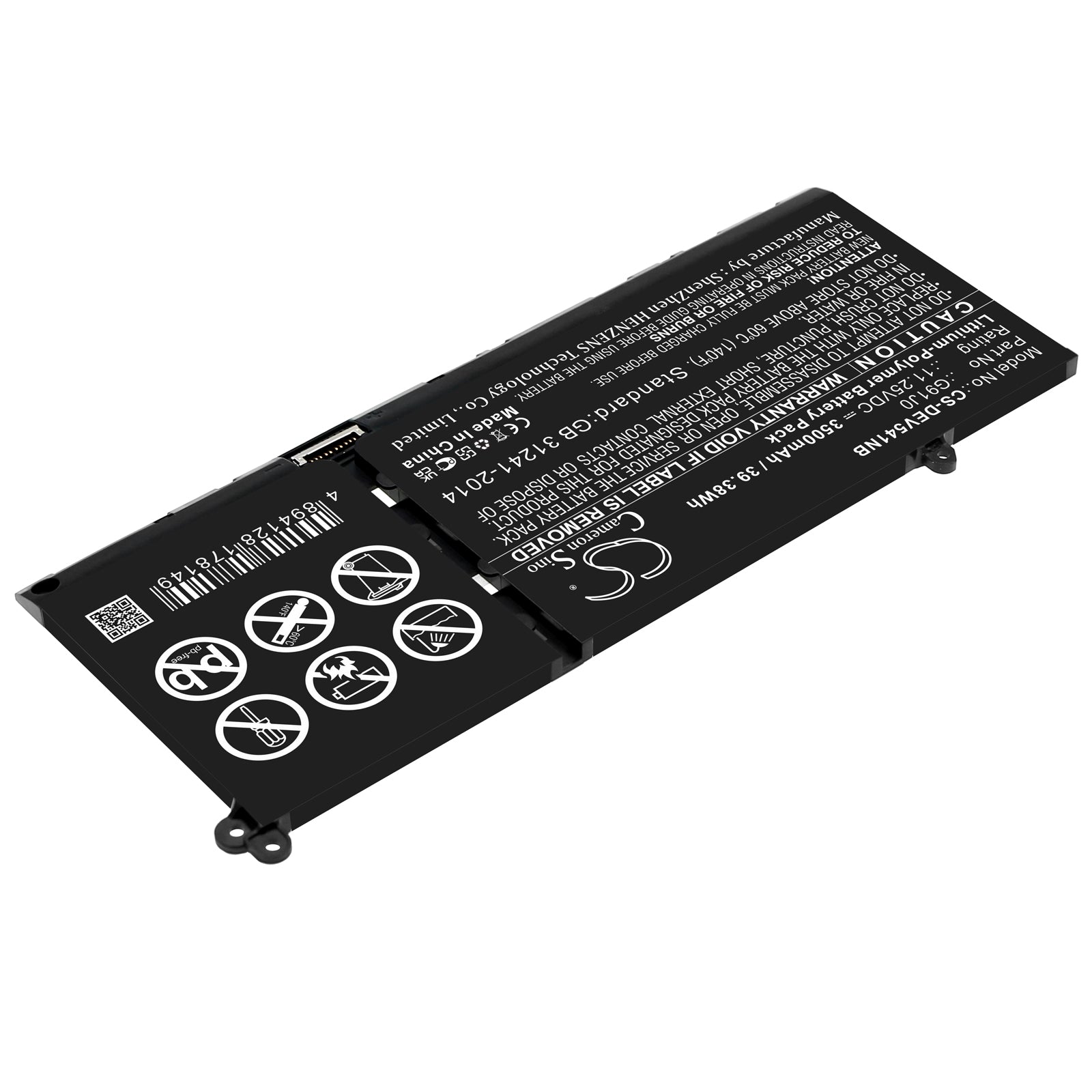 Li-Polymer, Notebook, Laptop Battery fits Dell Inspiron 5415, Inspiron 5418, 11.25V, 3500mAh Notebook, Laptop Cameron Sino Technology Limited