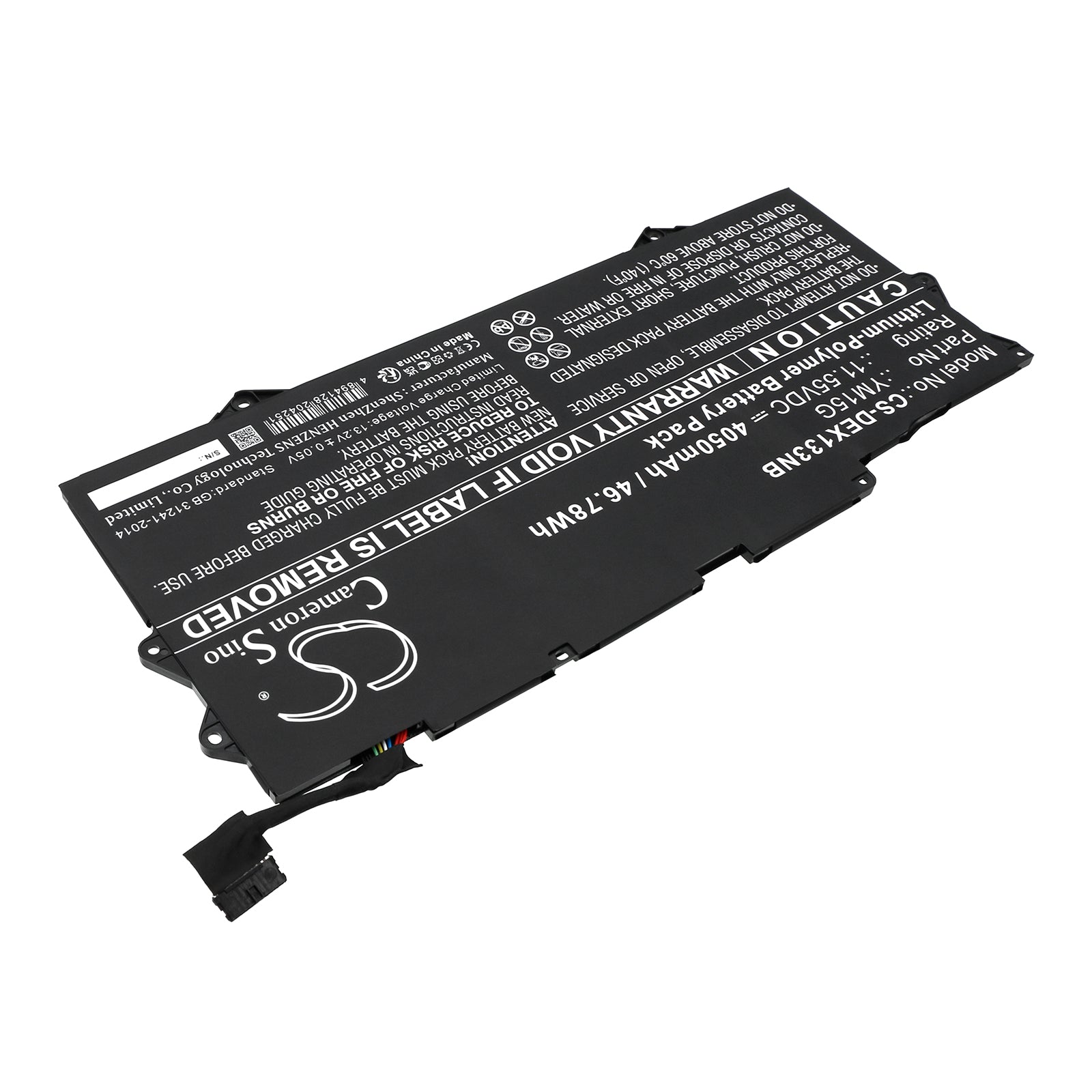 Li-ion, Notebook, Laptop Battery fits Dell Xps 13 9315, Xps 13 9315-c0nnp, 11.55V, 4050mAh Notebook, Laptop Cameron Sino Technology Limited