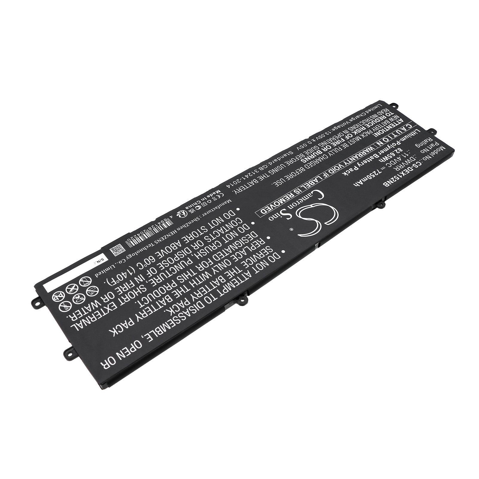 Li-ion, Notebook, Laptop Battery fits Dell Alienware X15 R1, Alienware X15 R1 Nawx15r101, 11.4V, 7250mAh Notebook, Laptop Cameron Sino Technology Limited