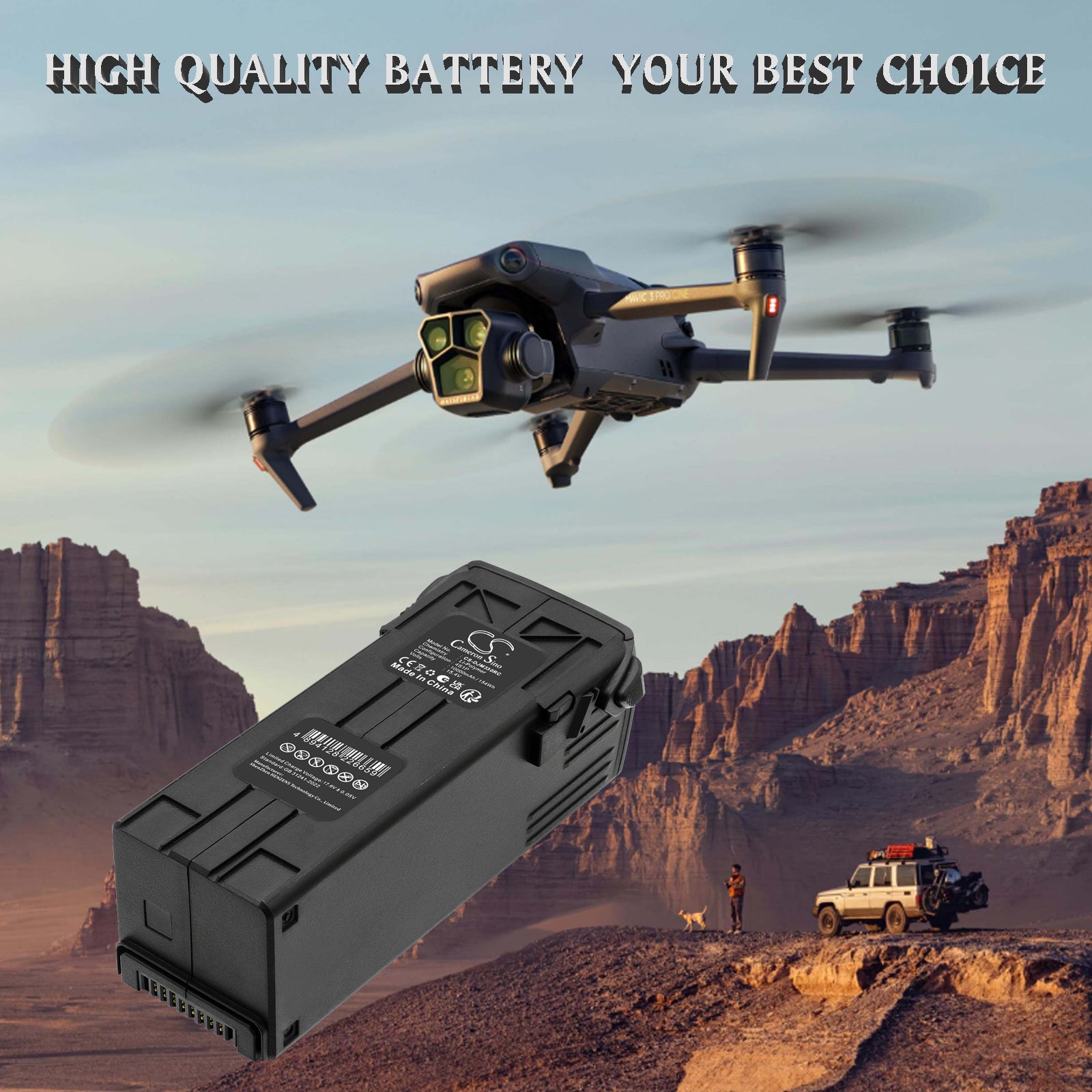 15.4V, 5000 mAh, Battery fits DJI DJI Mavic 3, DJI Mavic 3 Cine, Drones Cameron Sino Technology Limited