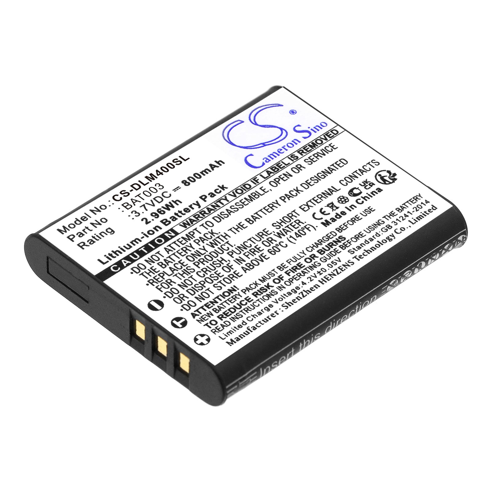 Li-ion, Paintball Gun Battery fits Dlx Luxe Idol, Tm40, 3.7V, 800mAh Paintball Gun Cameron Sino Technology Limited