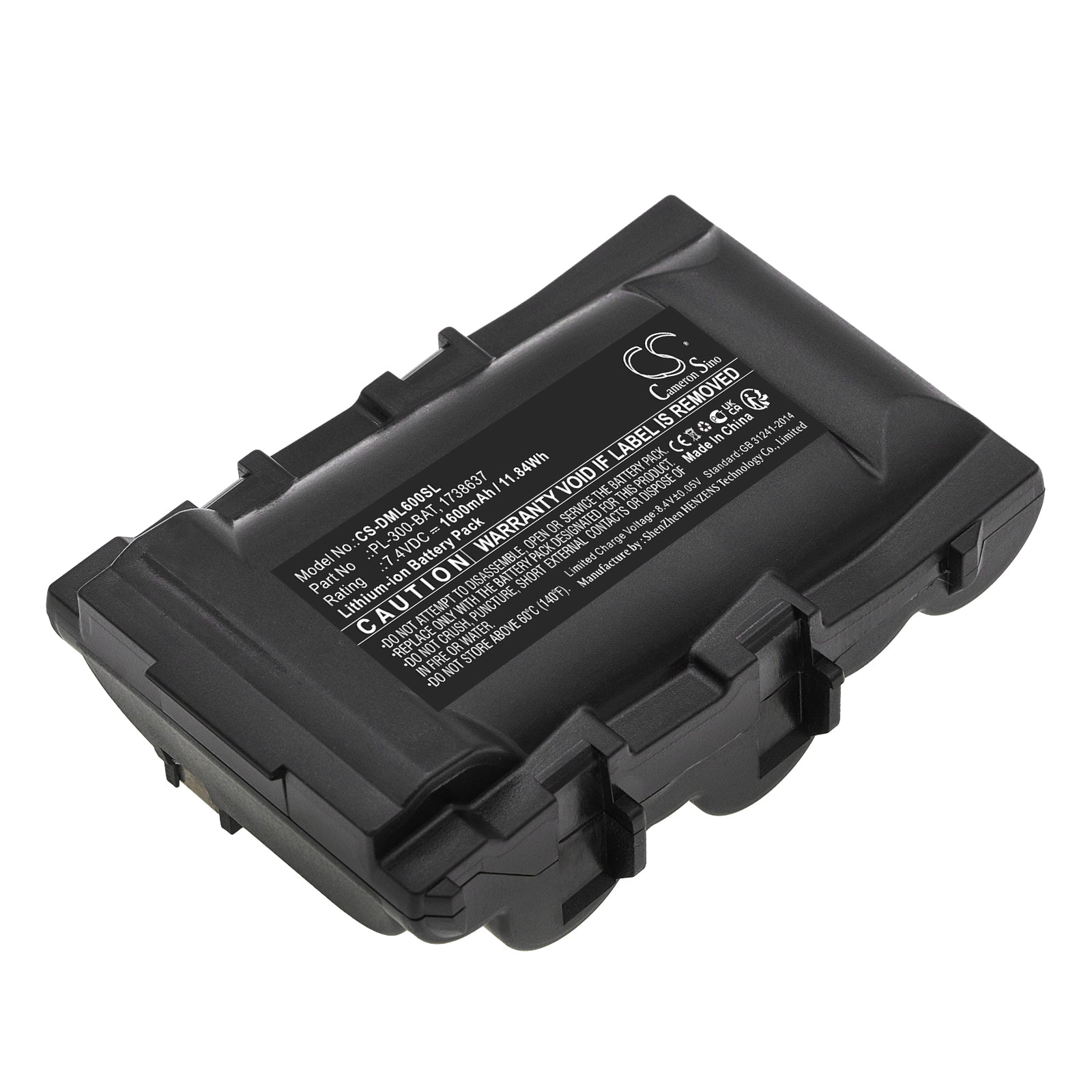 Li-ion, Portable Printer Battery fits Dymo Rhino 5000, Rhino 5200, 7.4V, 1600mAh Portable Printer Cameron Sino Technology Limited