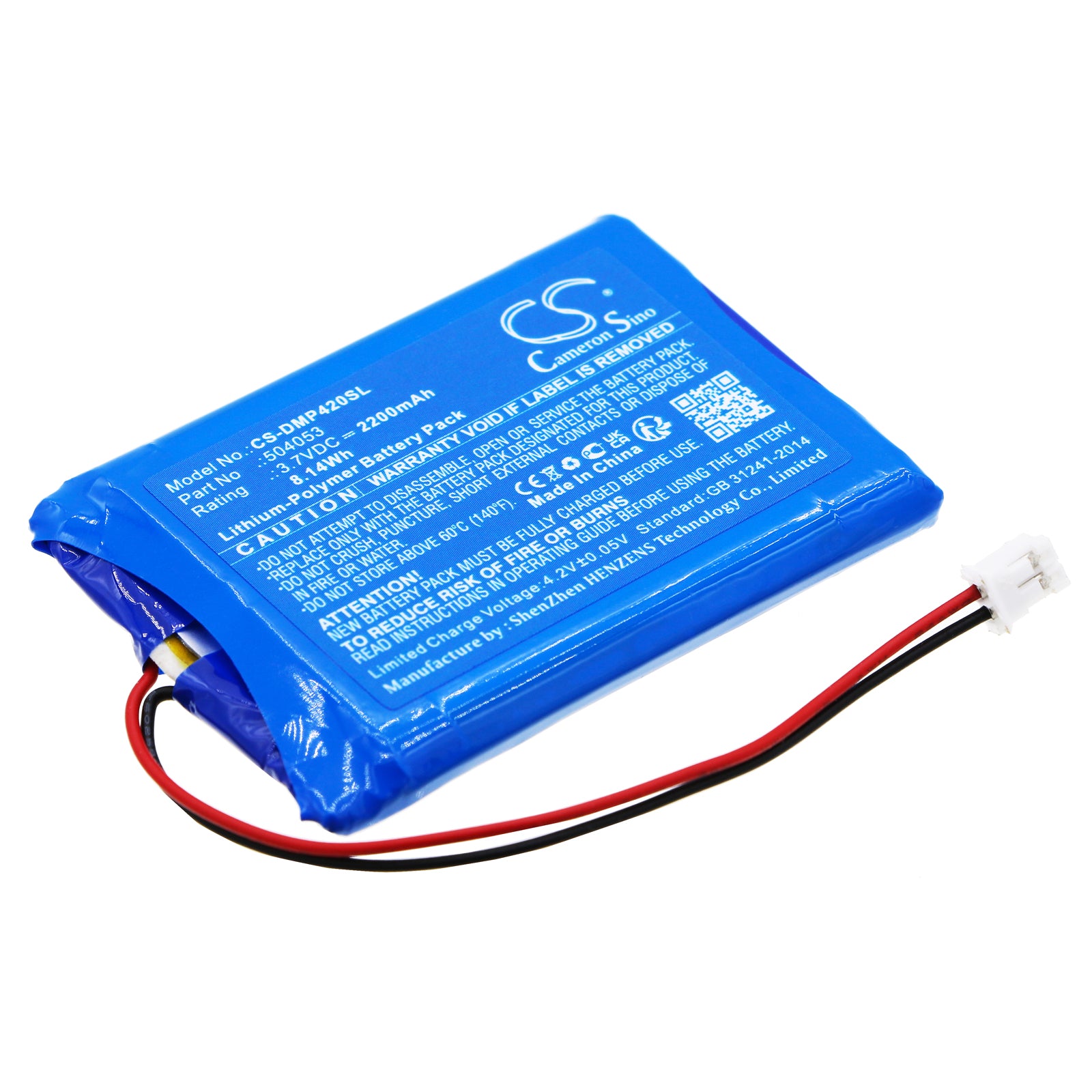 Li-Polymer, Equipment, Survey, Test Battery fits Drager Msi Fg4200, Msi Pg4000, 3.7V, 2200mAh Equipment, Survey, Test Cameron Sino Technology Limited
