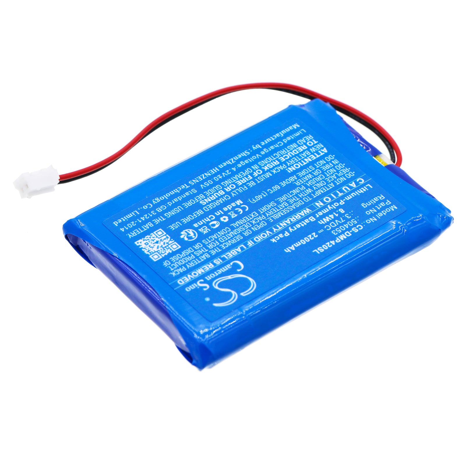 Li-Polymer, Equipment, Survey, Test Battery fits Drager Msi Fg4200, Msi Pg4000, 3.7V, 2200mAh Equipment, Survey, Test Cameron Sino Technology Limited