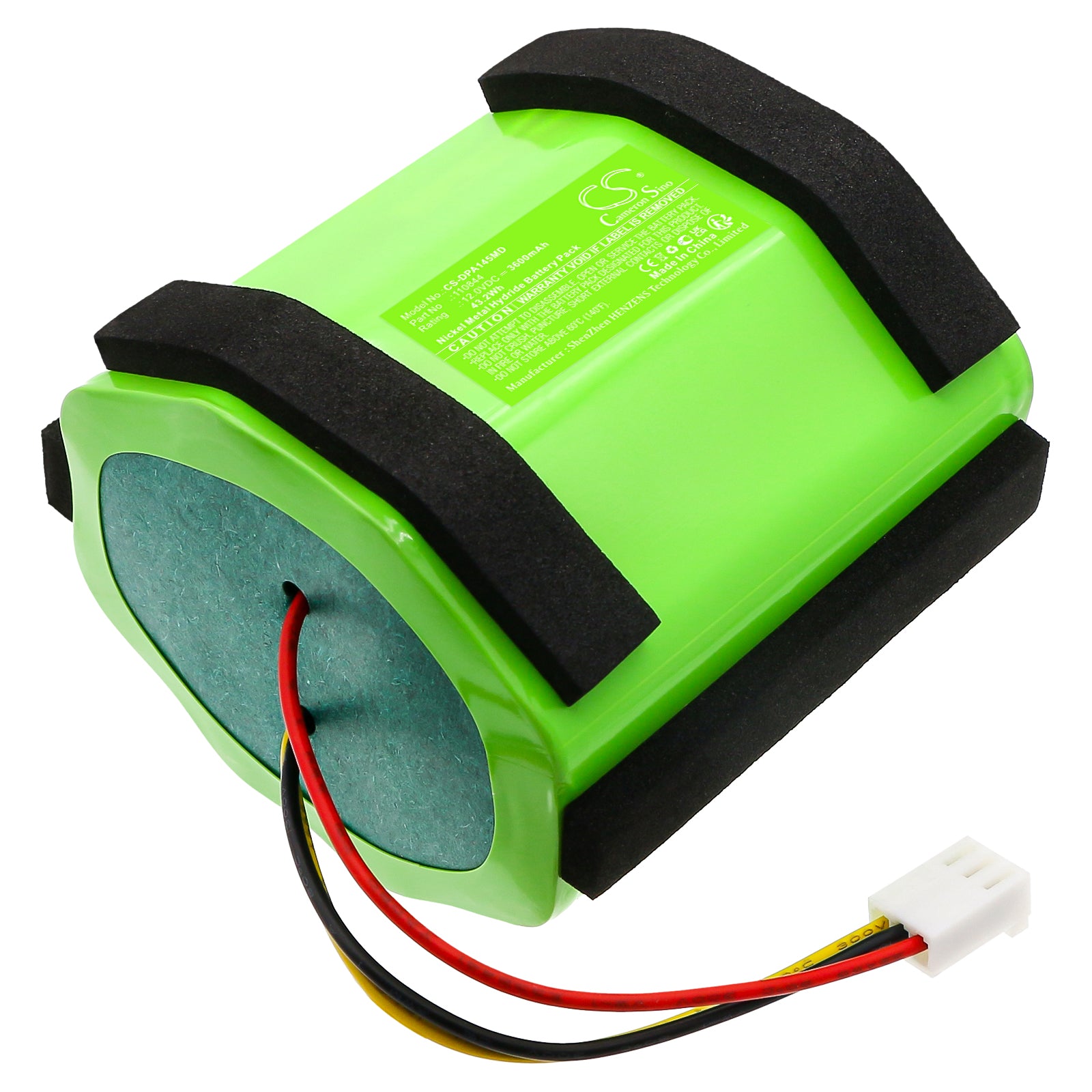 12V, Ni-MH, 3600mAh, Battery fits Mediwatch PA-00141, PA-00250, 43.2Wh Medical Cameron Sino Technology Limited