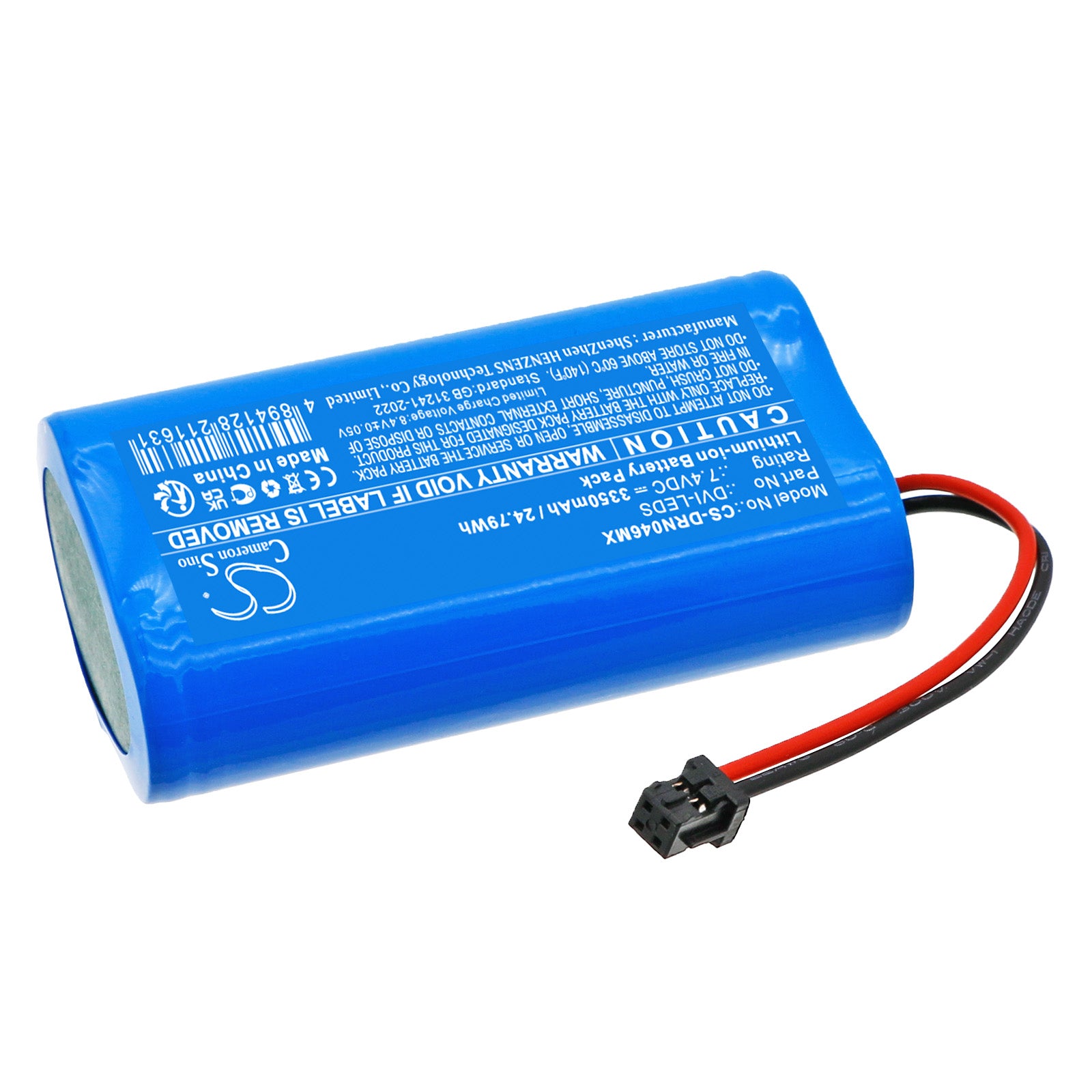 7.4V, Li-ion, 3350mAh, Battery fits Vision LED DayLite, LED DayLite HDi, 24.79Wh Medical Cameron Sino Technology Limited
