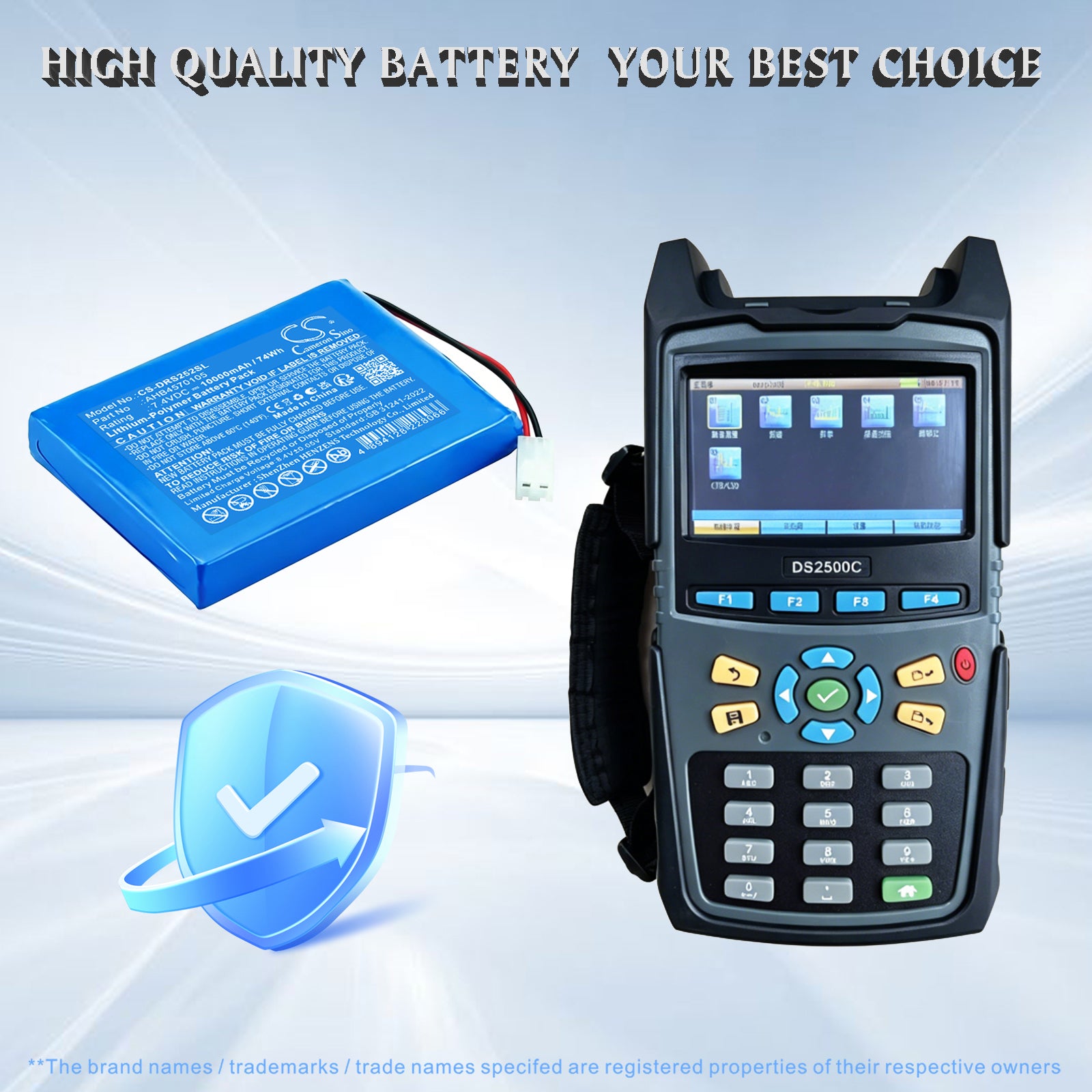 7.4V, Li-Polymer, 10000mAh, Battery fits Deviser DS2500C, 74Wh Equipment, Survey, Test Cameron Sino Technology Limited