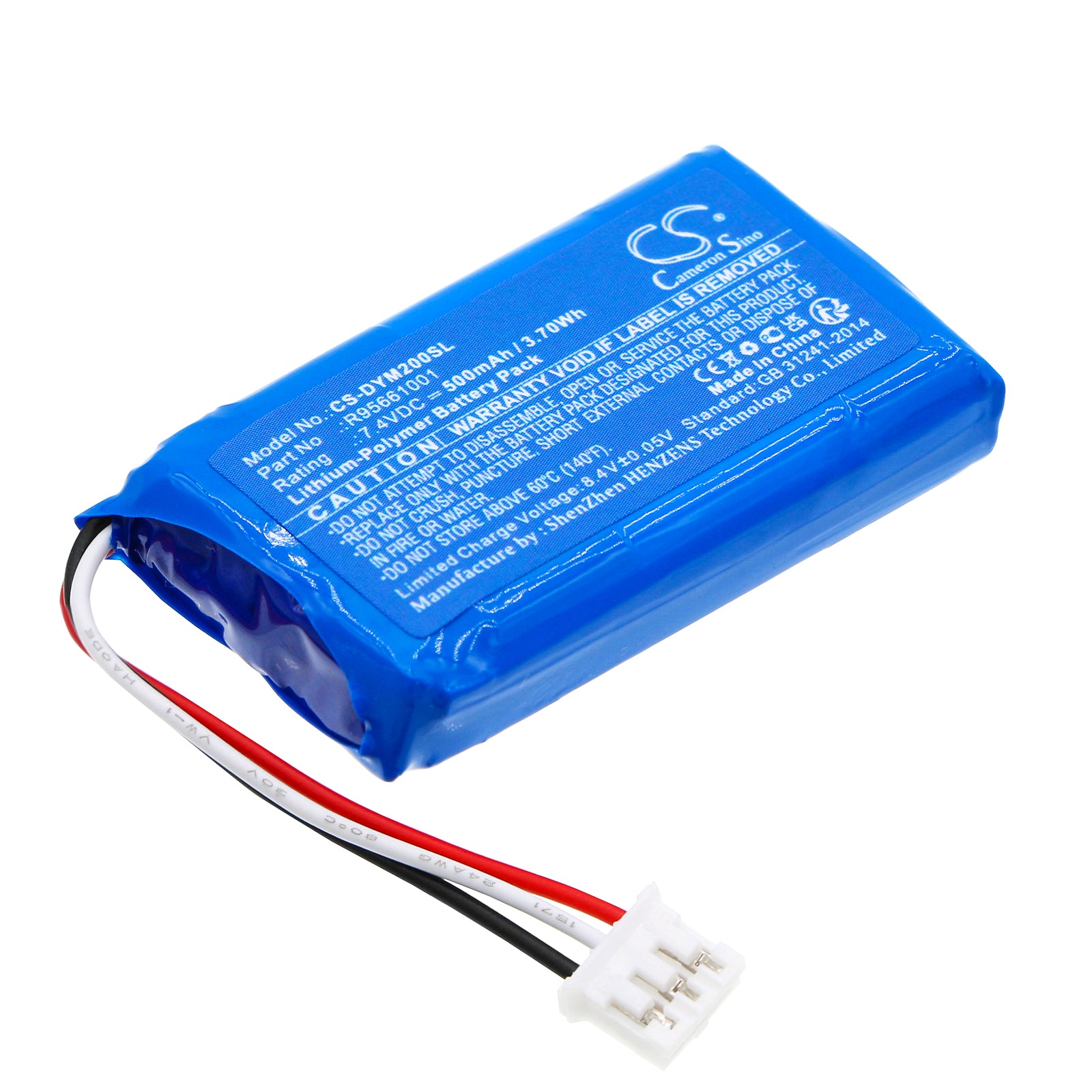 Li-Polymer, Paintball Gun Battery fits Dye M2, M3, 7.4V, 500mAh Paintball Gun Cameron Sino Technology Limited