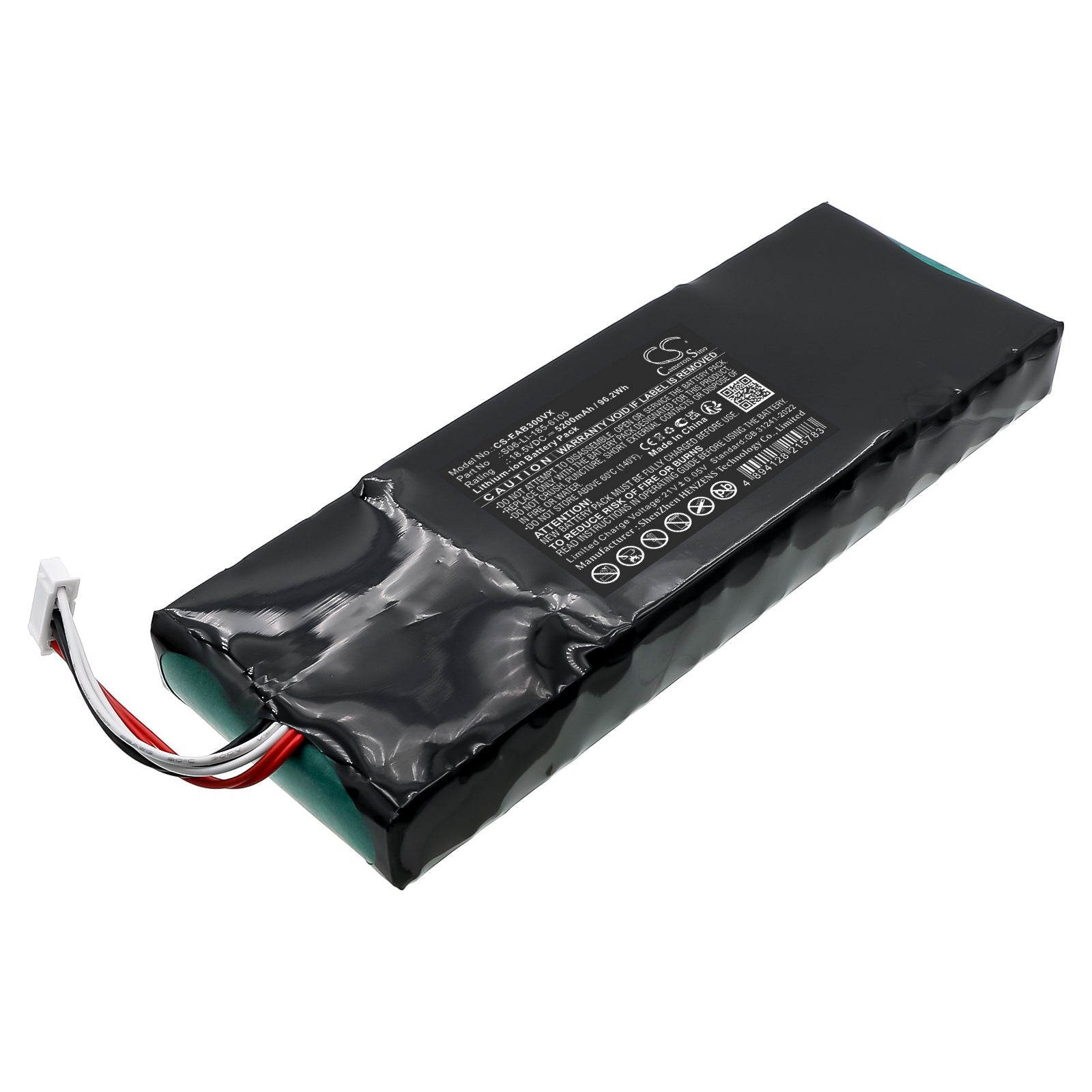 18.5V, Li-ion, 5200mAh, Battery fits Ecovacs Airbot AA30, 96.2Wh Vacuum Cameron Sino Technology Limited