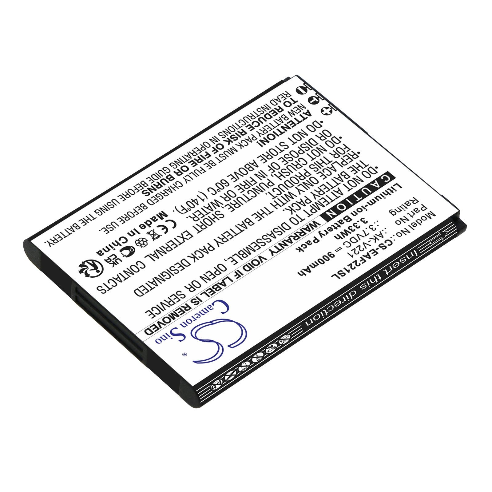 Li-ion, Mobile, SmartPhone Battery fits Emporia Active Glam, Active Glam 4g, 3.7V, 900mAh Mobile, SmartPhone Cameron Sino Technology Limited