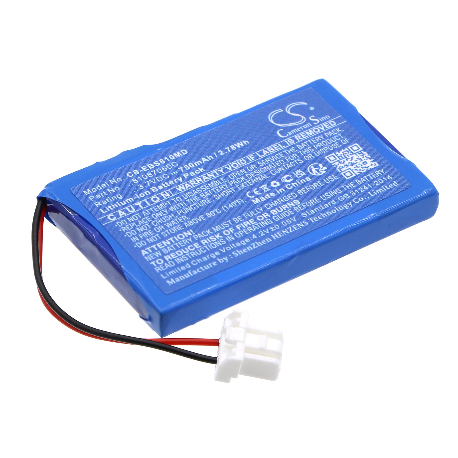 Li-ion, Medical Battery fits Exogen Bone Stimulator, 3.7V, 750mAh Medical Cameron Sino Technology Limited