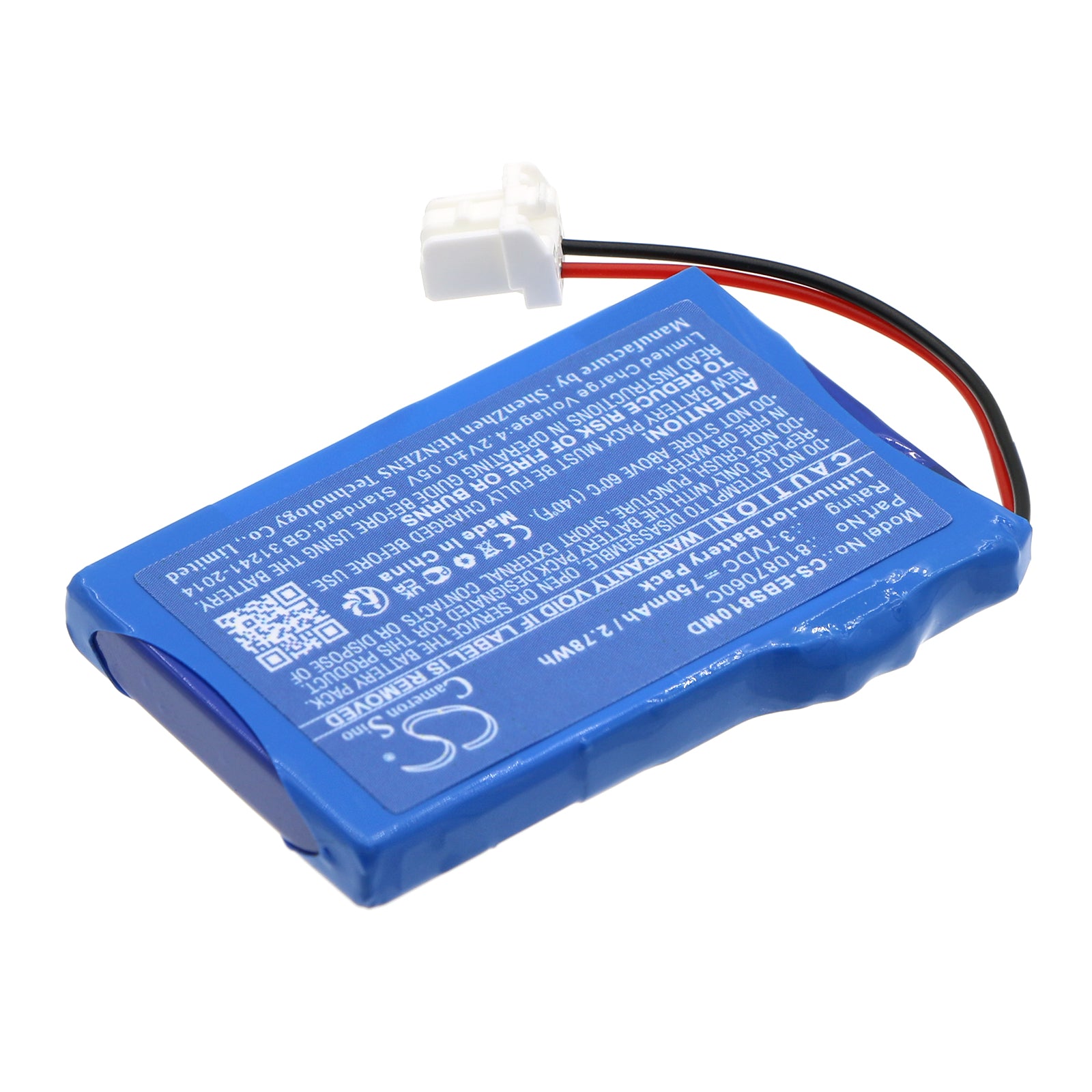 Li-ion, Medical Battery fits Exogen Bone Stimulator, 3.7V, 750mAh Medical Cameron Sino Technology Limited