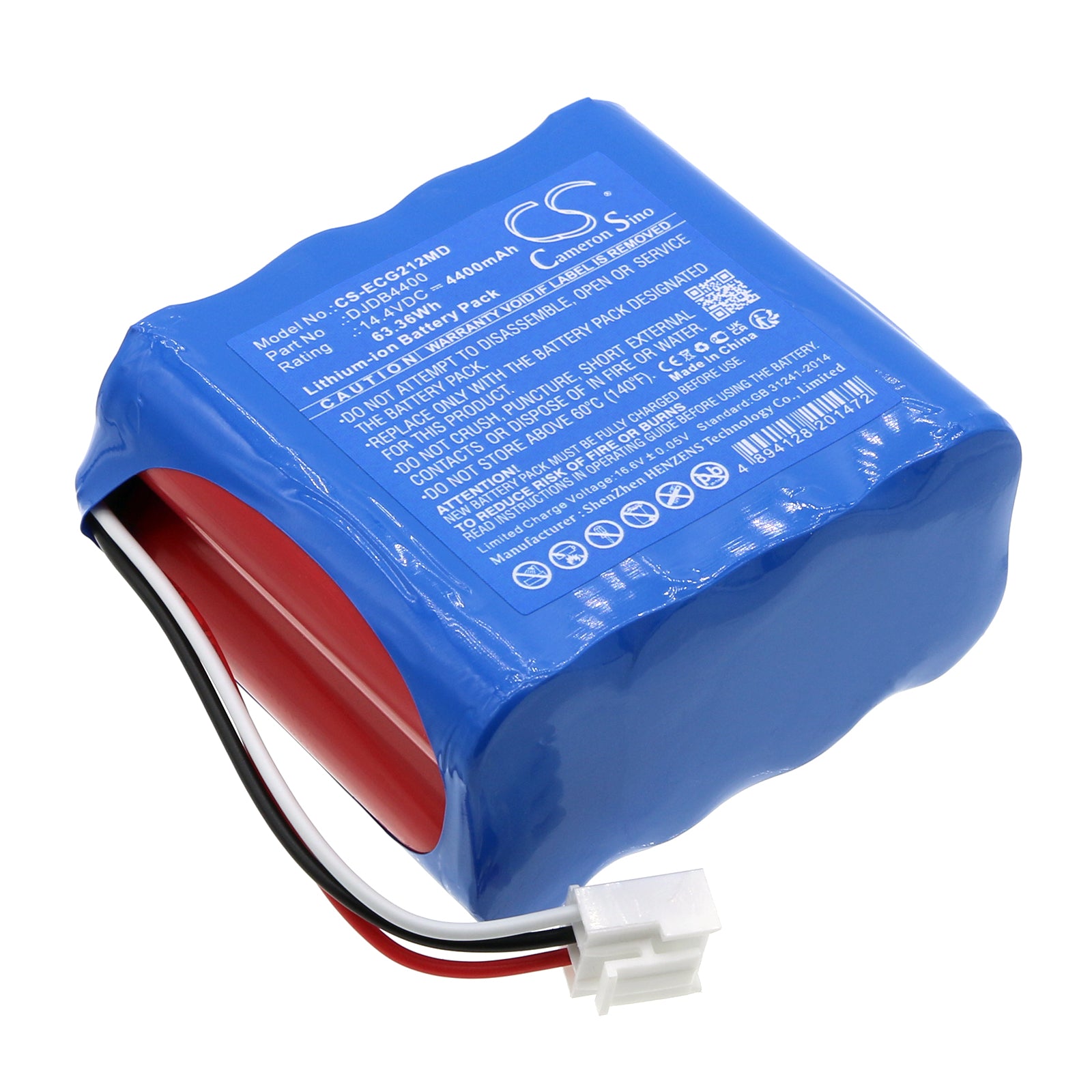 Li-ion, Medical Battery fits Cmics Ecg-1212, 14.4V, 4400mAh Medical Cameron Sino Technology Limited