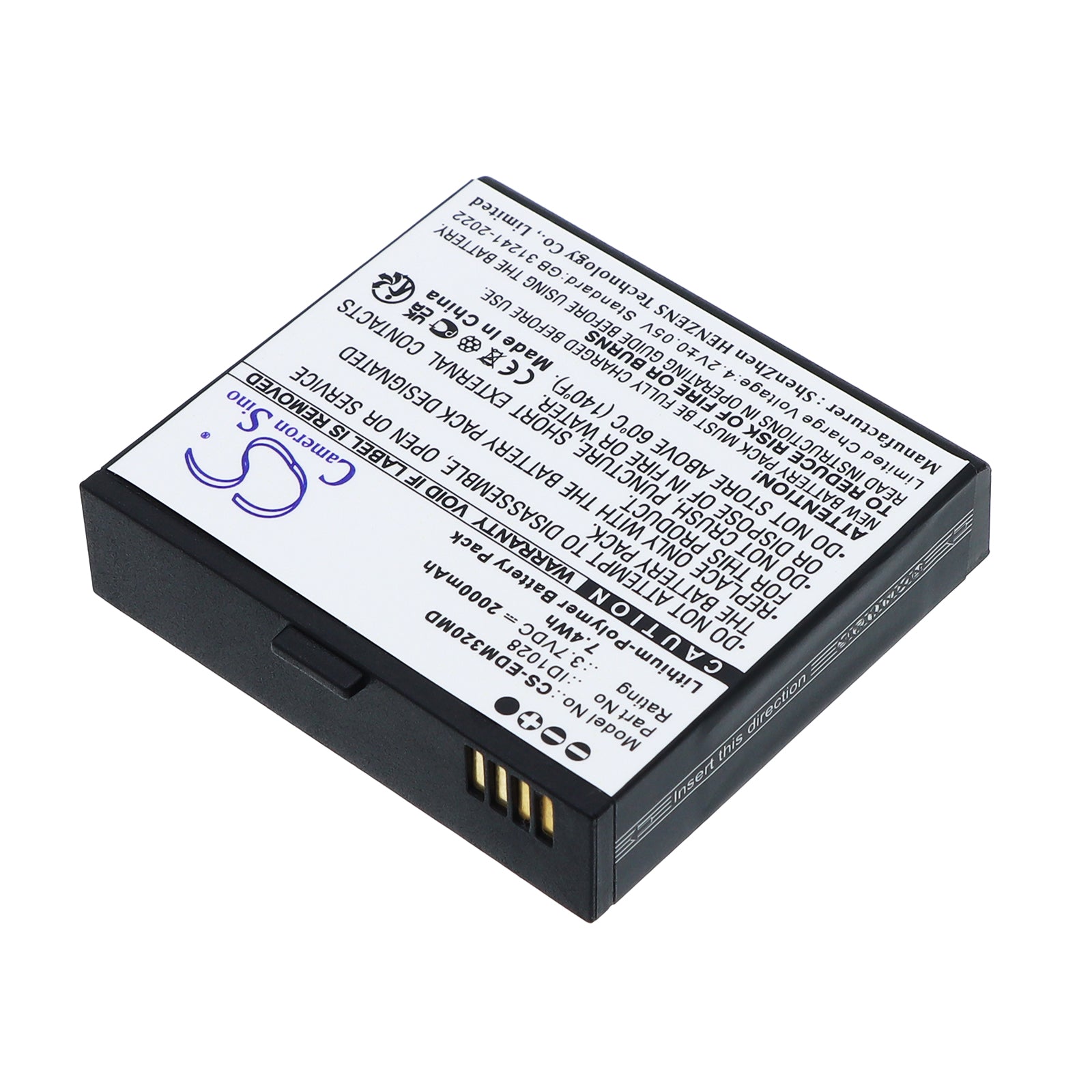 3.7V, Li-Polymer, 2000mAh, Battery fits Edan iM3s Monitor, 7.4Wh Medical Cameron Sino Technology Limited