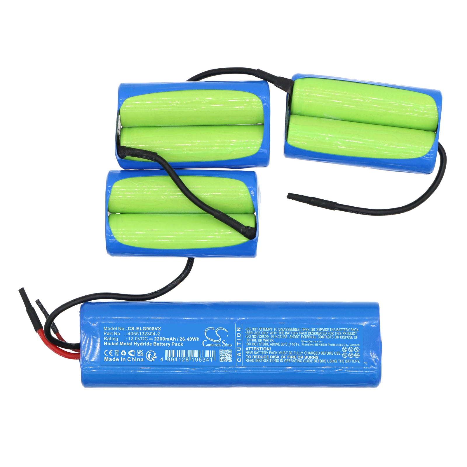 Ni-MH, Vacuum Battery fits Aeg 900165577, 900165579, 12.0V, 2200mAh Vacuum Cameron Sino Technology Limited