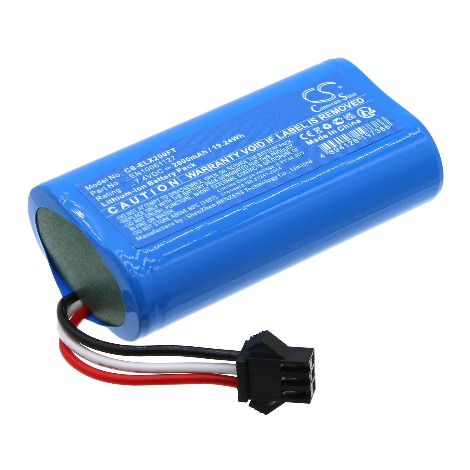Li-ion, Flashlight Battery fits Esylux Slp-2, 7.4V, 2600mAh Flashlight Cameron Sino Technology Limited