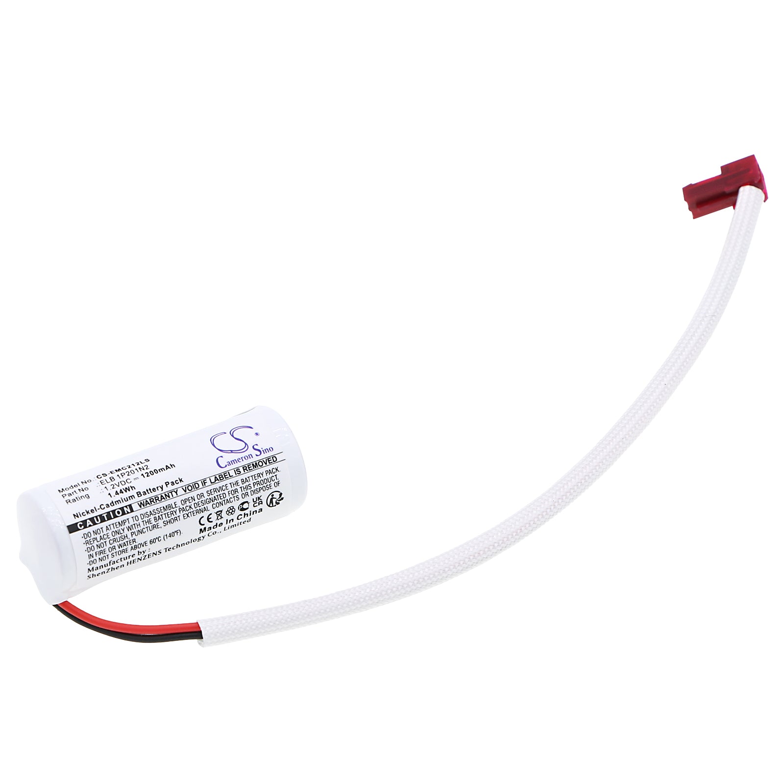 1.2V, Ni-CD, 1200mAh, Battery fits Lithonia LQM S W 3 G 120/277 ELNSD, LQM S W 3 G ELN 120/277M6, 1.44Wh Emergency Lighting Cameron Sino Technology Limited