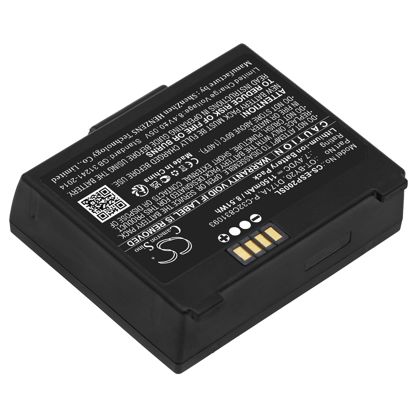 Li-ion, Portable Printer Battery fits Epson Mobilink Tm-p20ii, Tmp20, 7.4V, 1150mAh Portable Printer Cameron Sino Technology Limited
